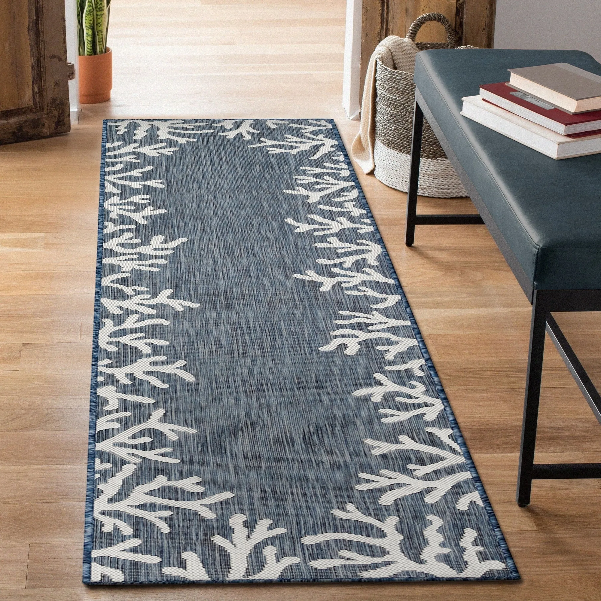 Liora Manne Carmel Coral Border Indoor/Outdoor Area Rug