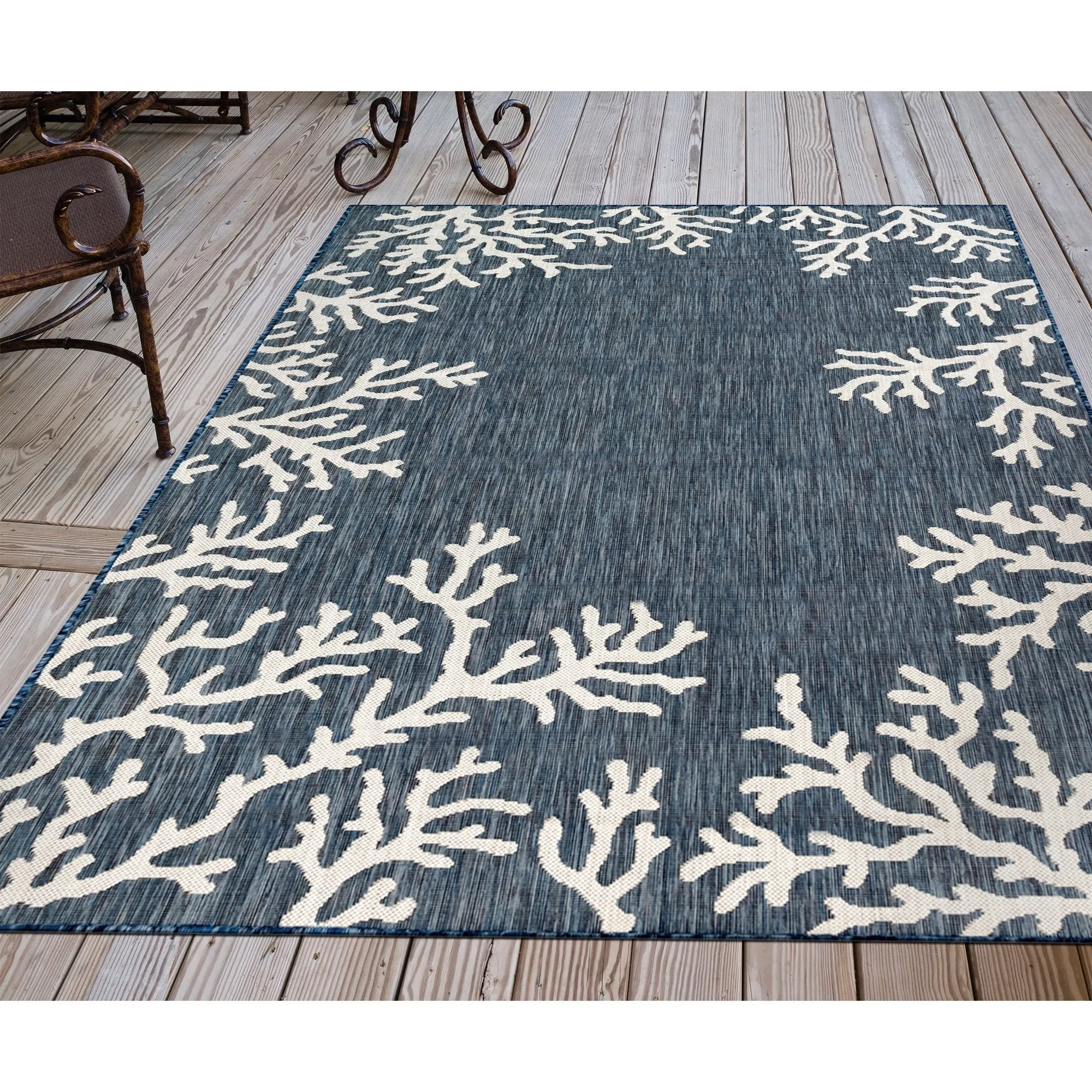 Liora Manne Carmel Coral Border Indoor/Outdoor Area Rug