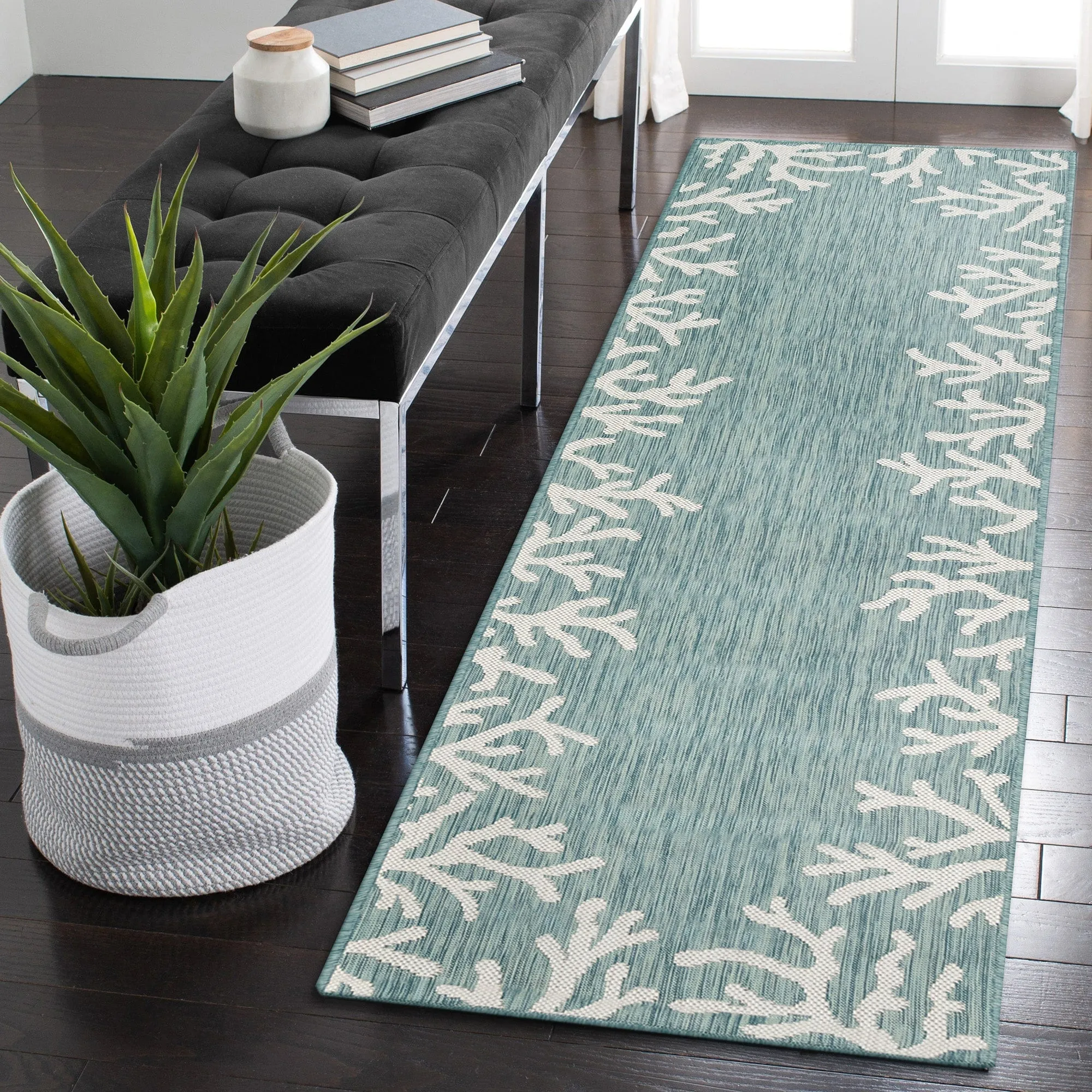 Liora Manne Carmel Coral Border Indoor/Outdoor Area Rug