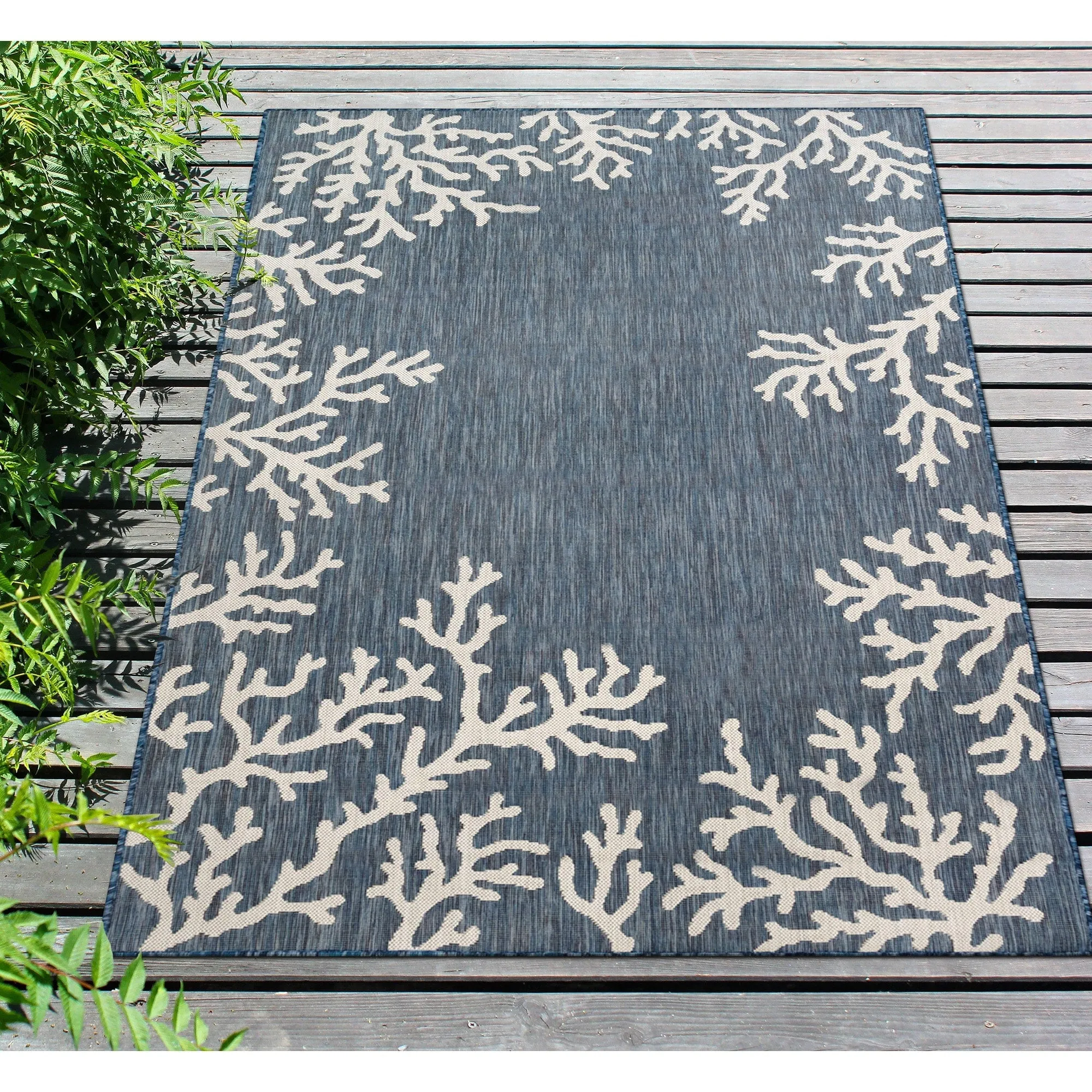 Liora Manne Carmel Coral Border Indoor/Outdoor Area Rug