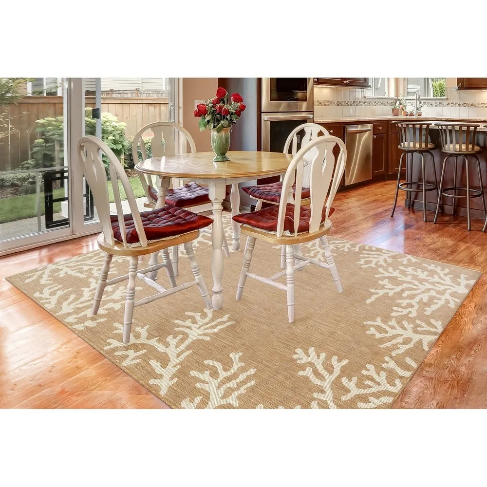 Liora Manne Carmel Coral Border Indoor/Outdoor Area Rug