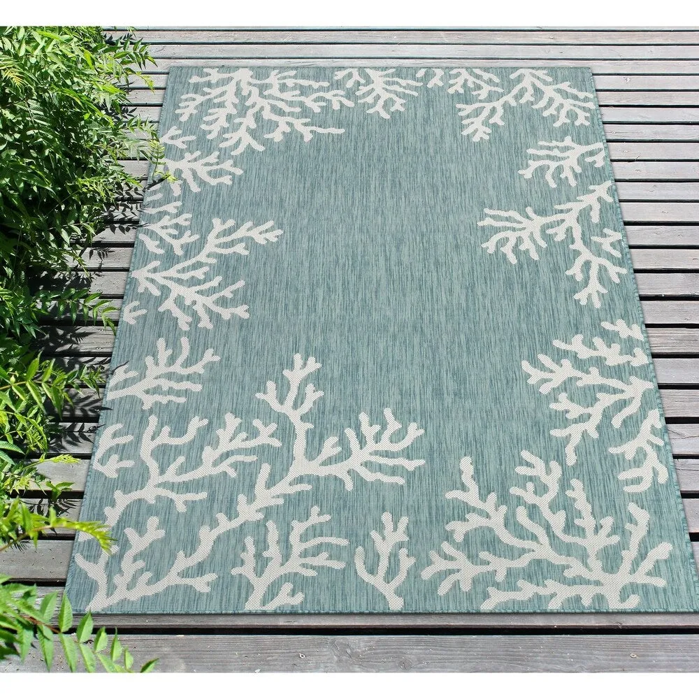 Liora Manne Carmel Coral Border Indoor/Outdoor Area Rug