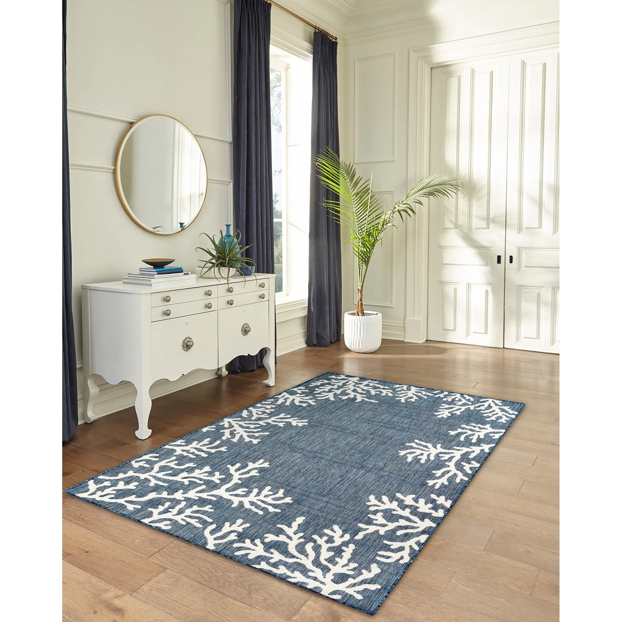 Liora Manne Carmel Coral Border Indoor/Outdoor Area Rug