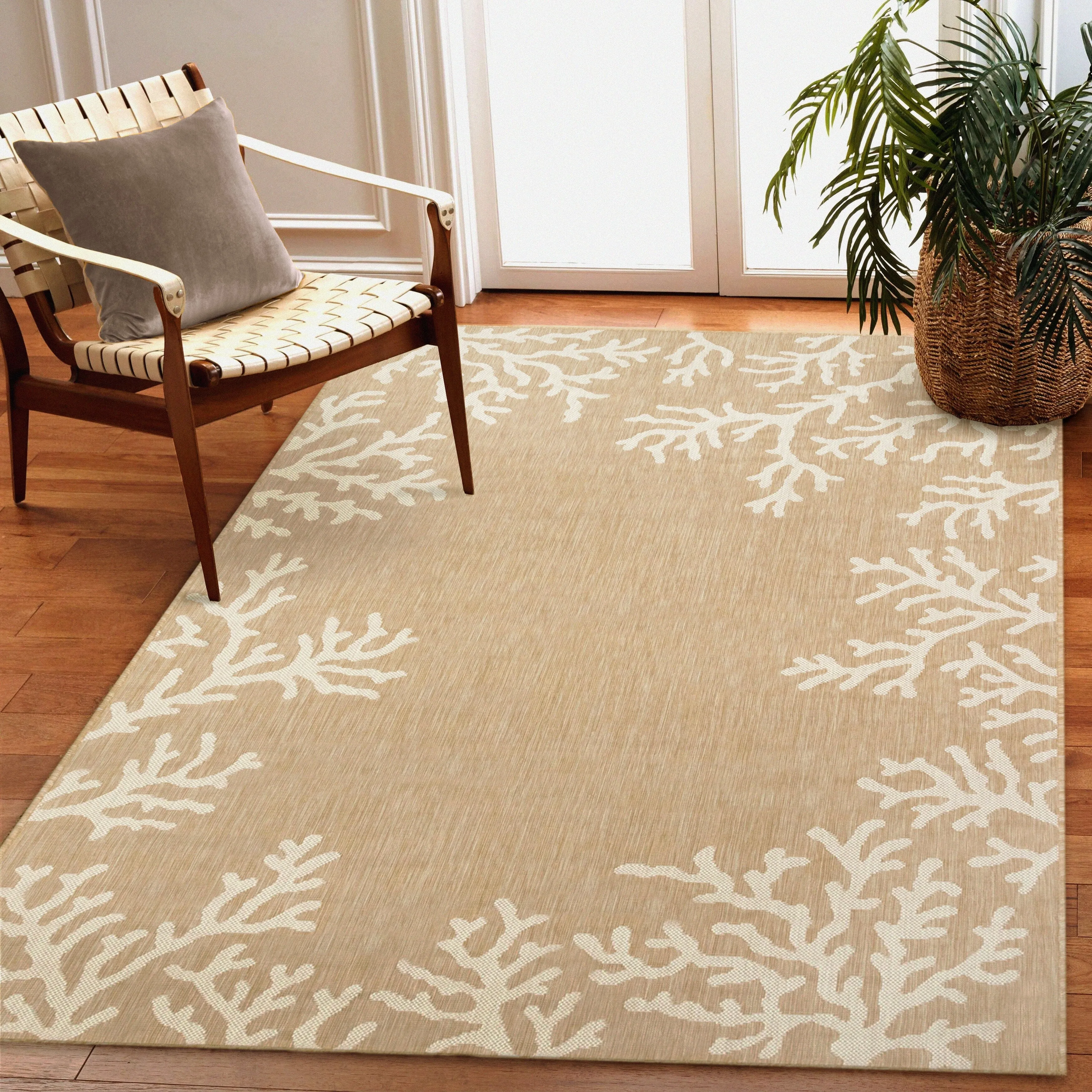 Liora Manne Carmel Coral Border Indoor/Outdoor Area Rug