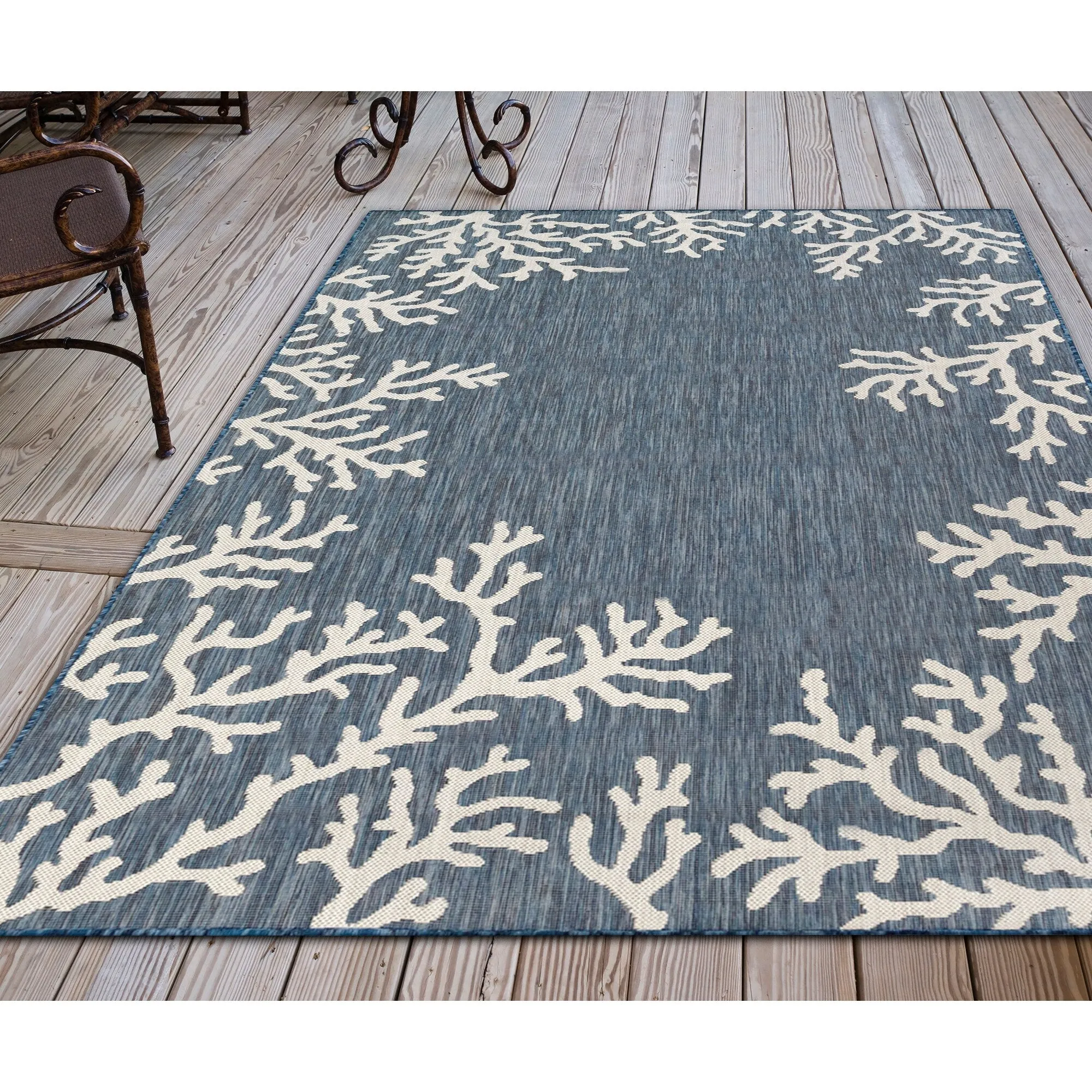 Liora Manne Carmel Coral Border Indoor/Outdoor Area Rug