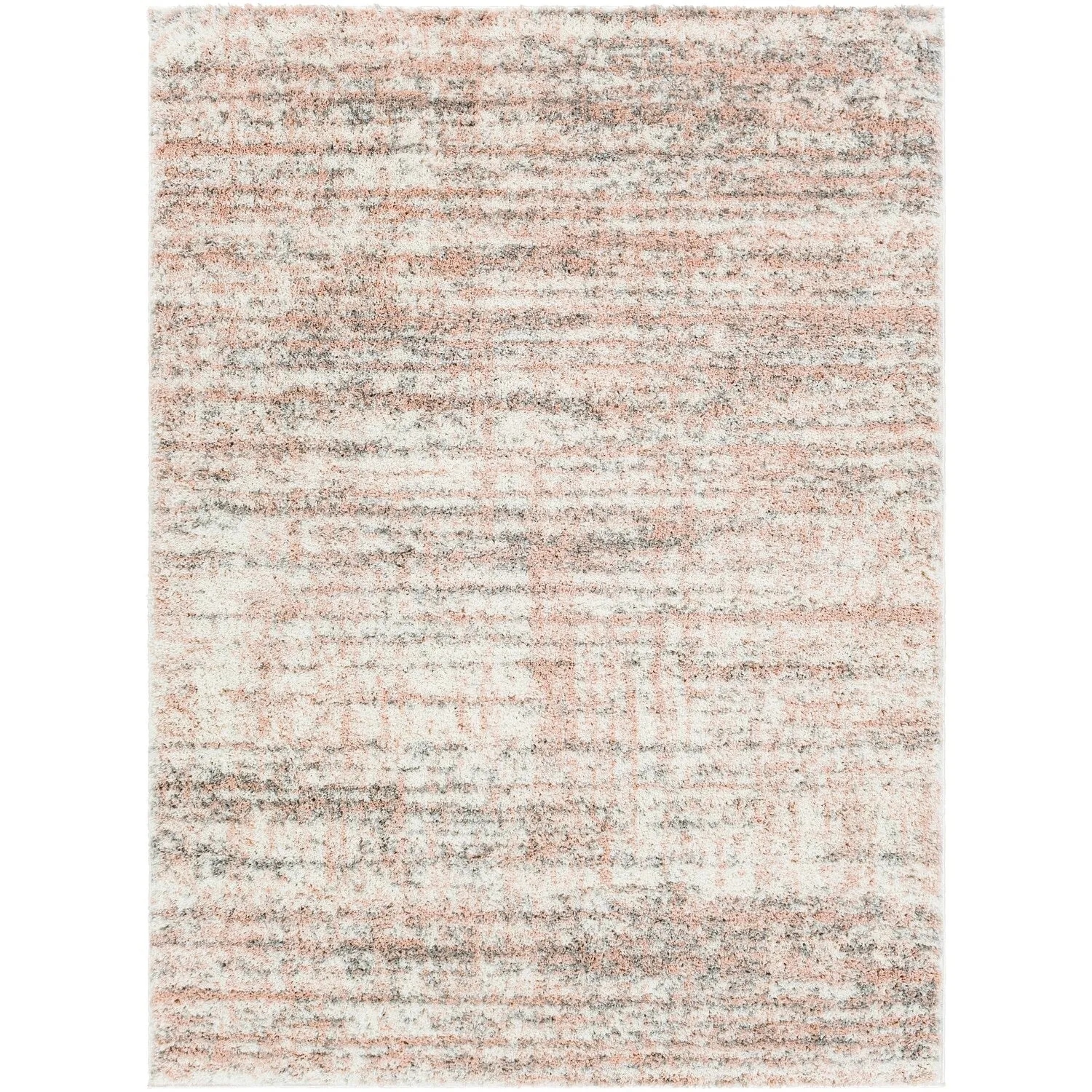 Livabliss Alonzo Plush Heathered Stripe Area Rug