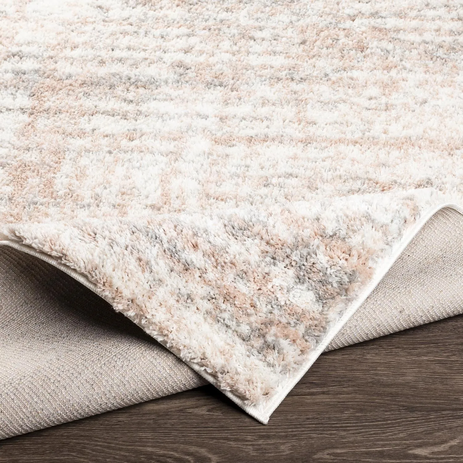 Livabliss Alonzo Plush Heathered Stripe Area Rug