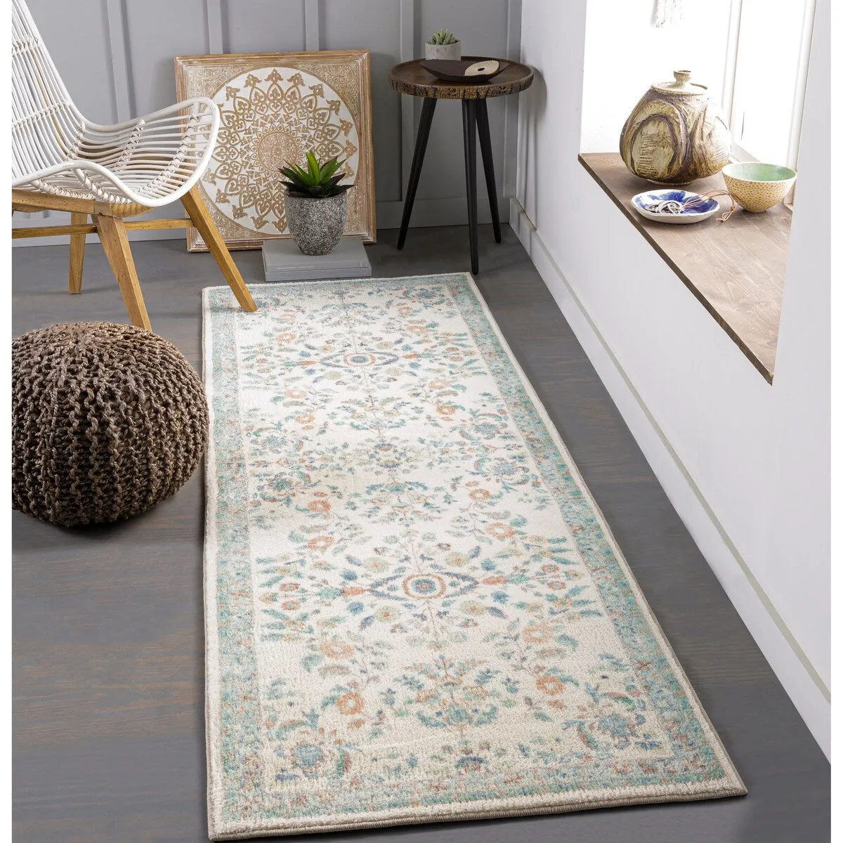 Livabliss Arrietty Vintage Floral Oriental Area Rug