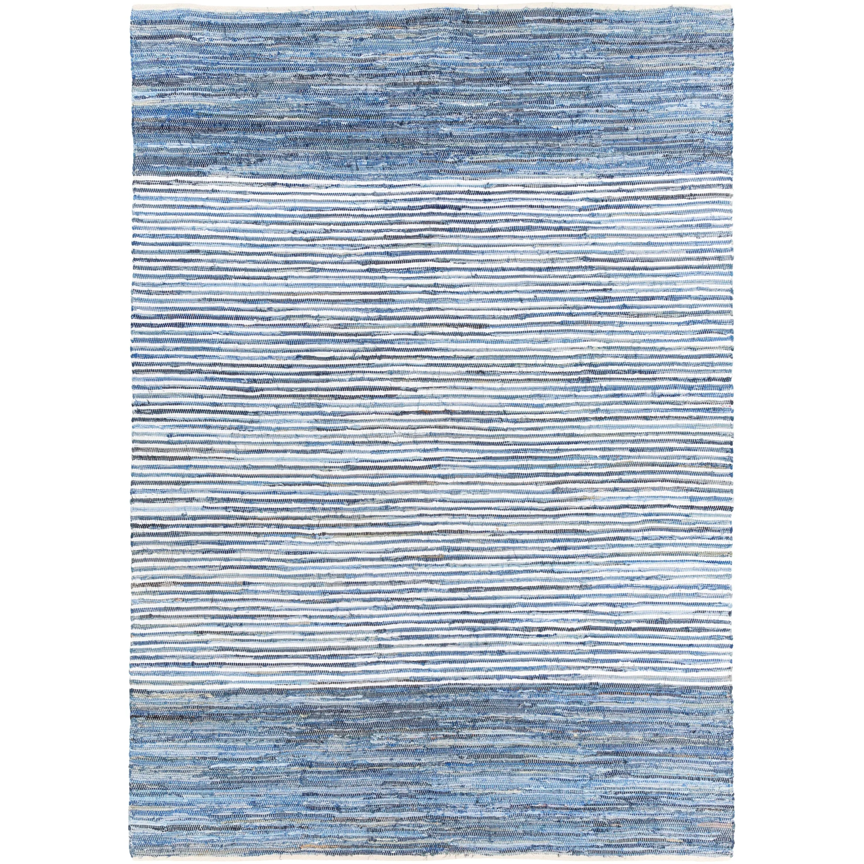 Livabliss Carabello Handmade Casual Denim Stripe Area Rug