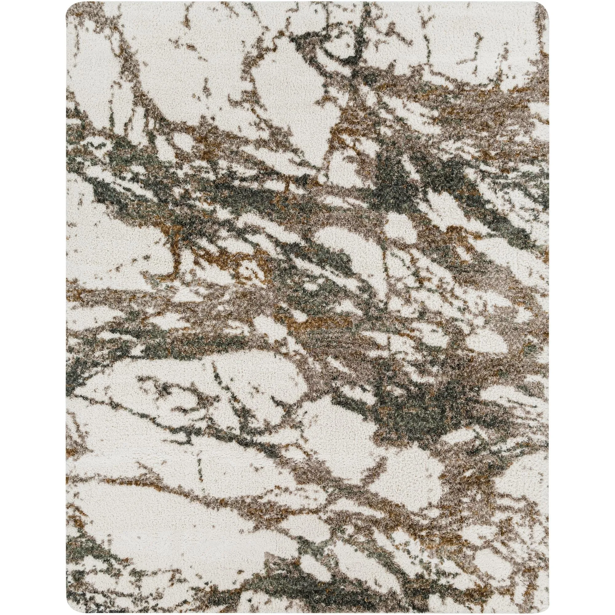 Livabliss Celestial Shag Abstract Splatter Pattern Shag Area Rug