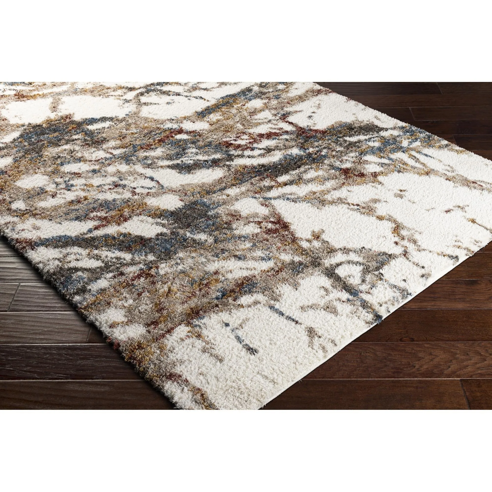 Livabliss Celestial Shag Abstract Splatter Pattern Shag Area Rug