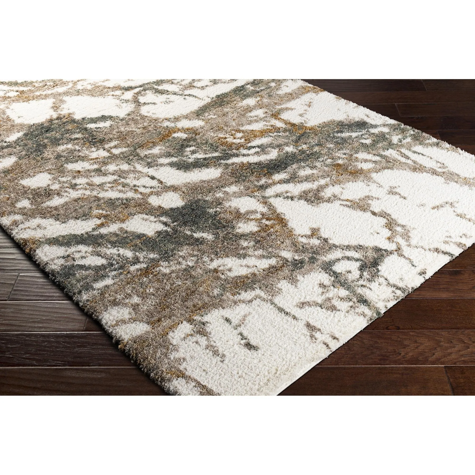 Livabliss Celestial Shag Abstract Splatter Pattern Shag Area Rug