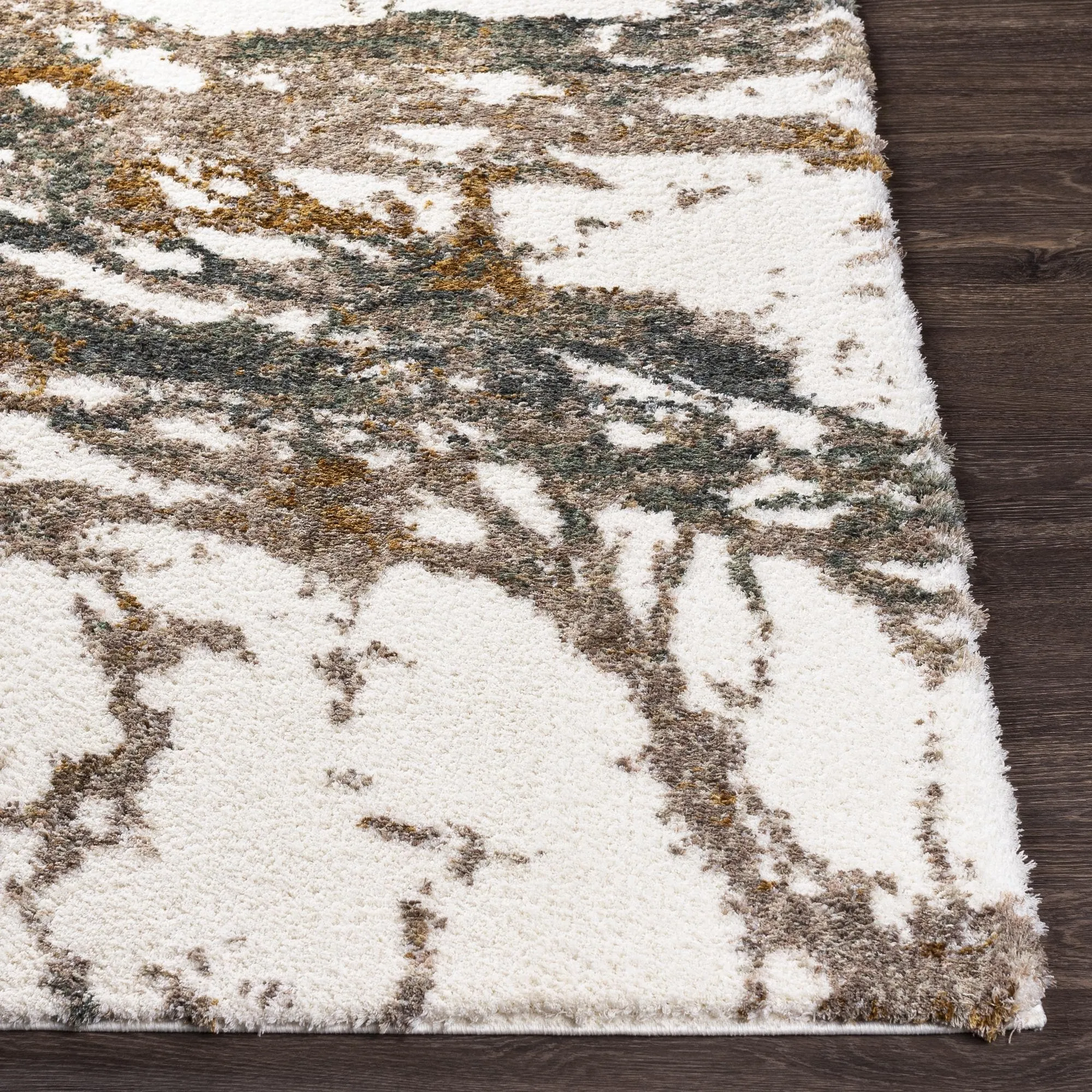 Livabliss Celestial Shag Abstract Splatter Pattern Shag Area Rug