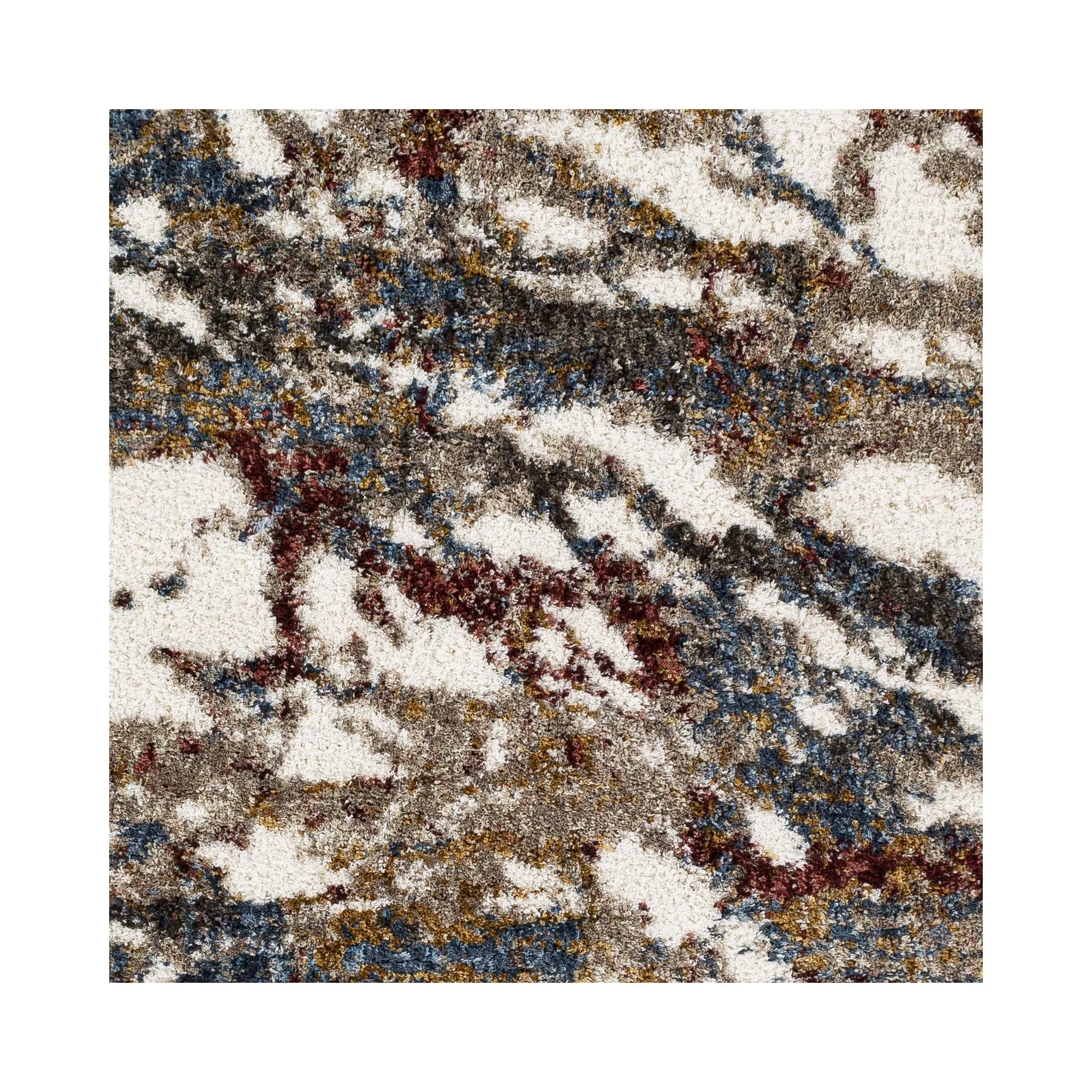 Livabliss Celestial Shag Abstract Splatter Pattern Shag Area Rug