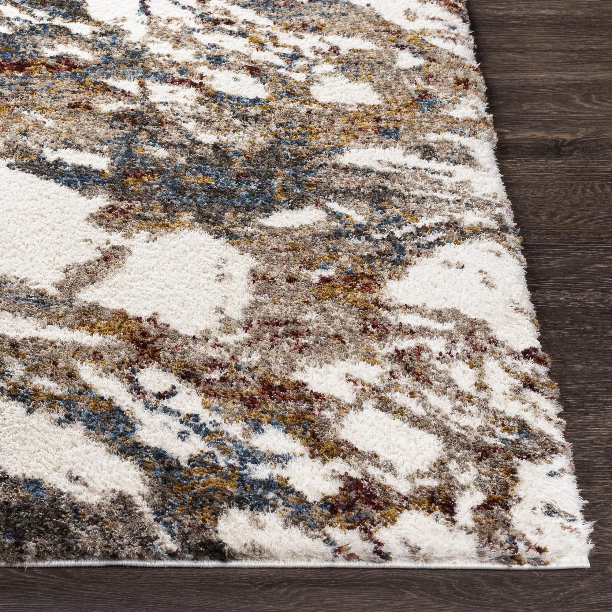 Livabliss Celestial Shag Abstract Splatter Pattern Shag Area Rug