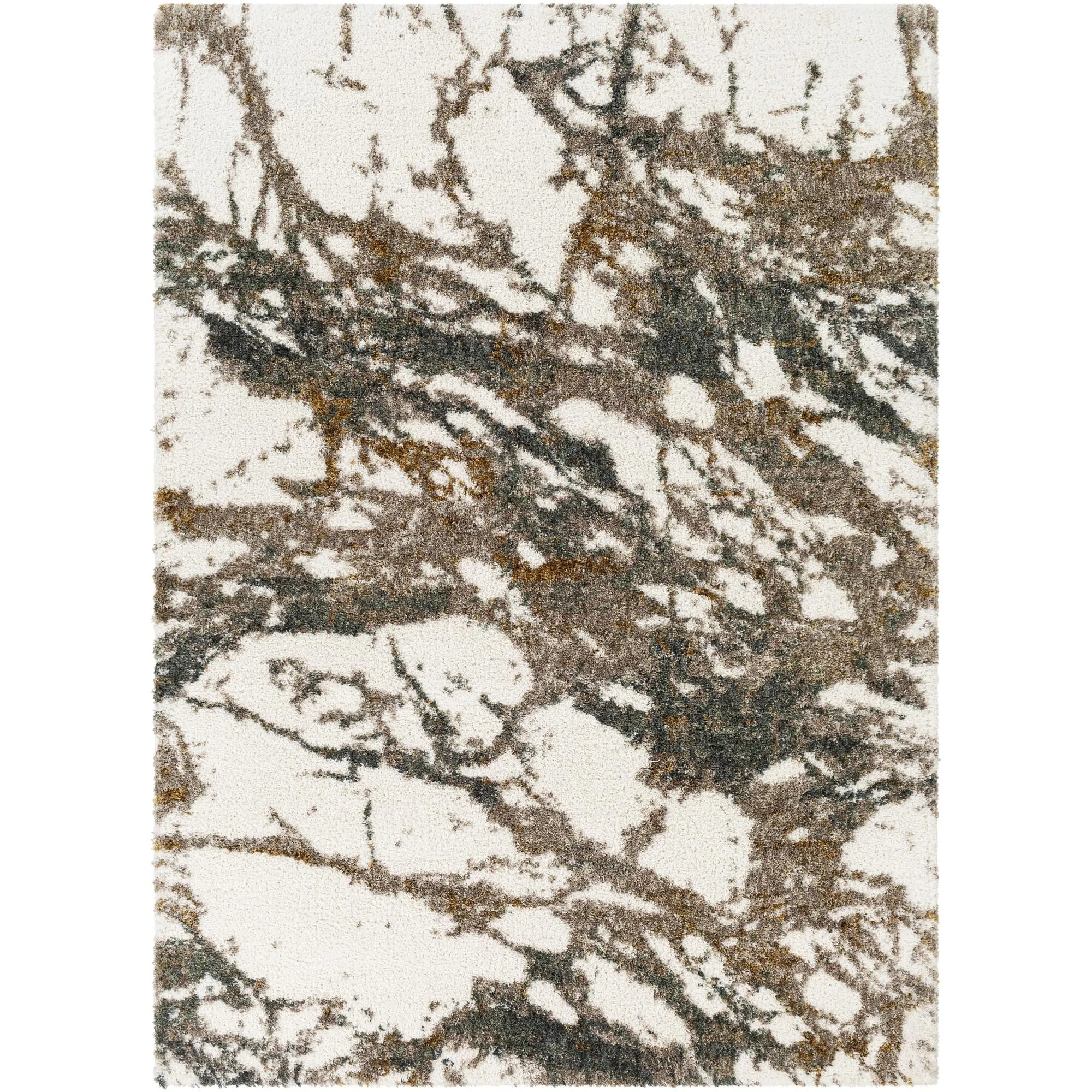 Livabliss Celestial Shag Abstract Splatter Pattern Shag Area Rug