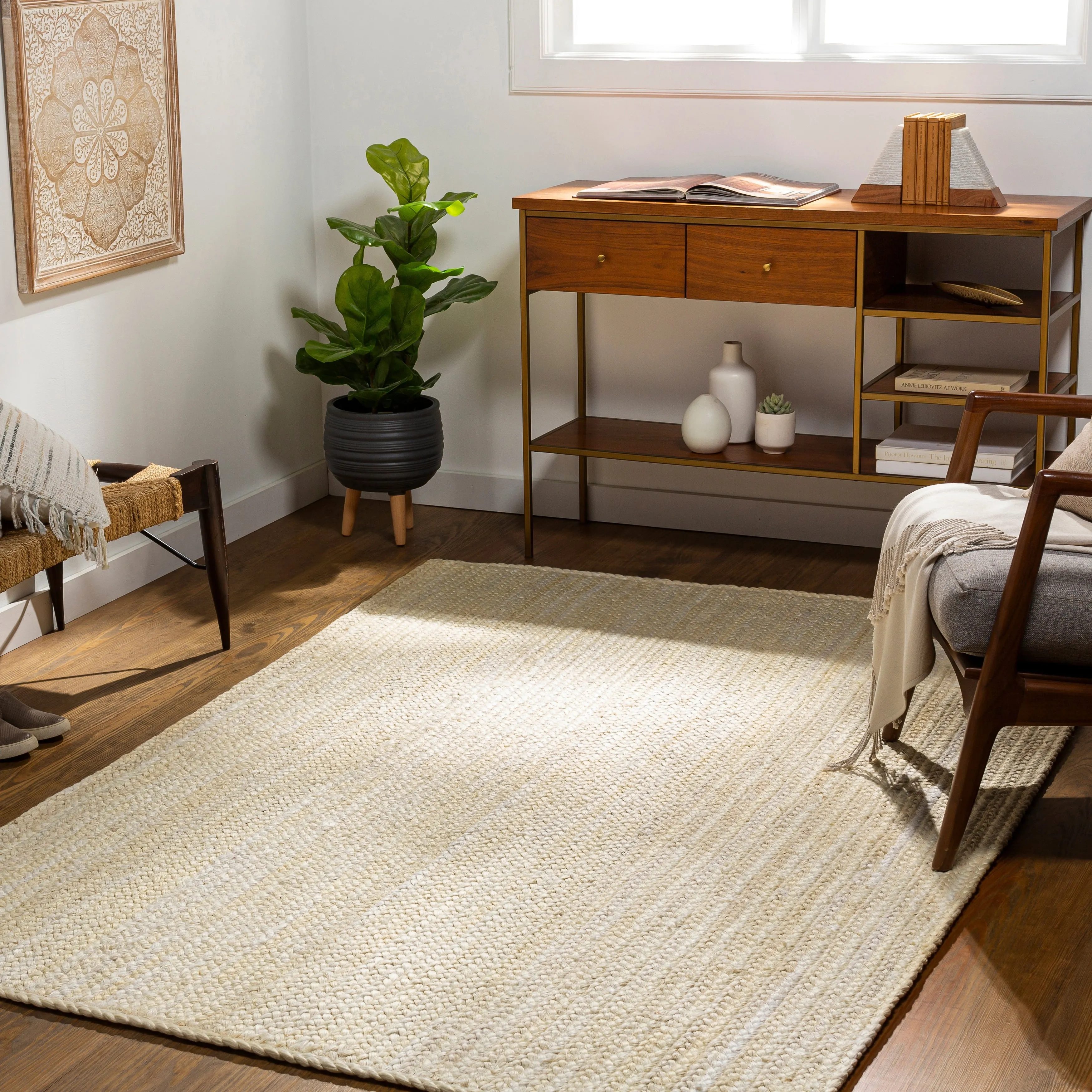 Livabliss Chitanis Hand Braided Area Rug