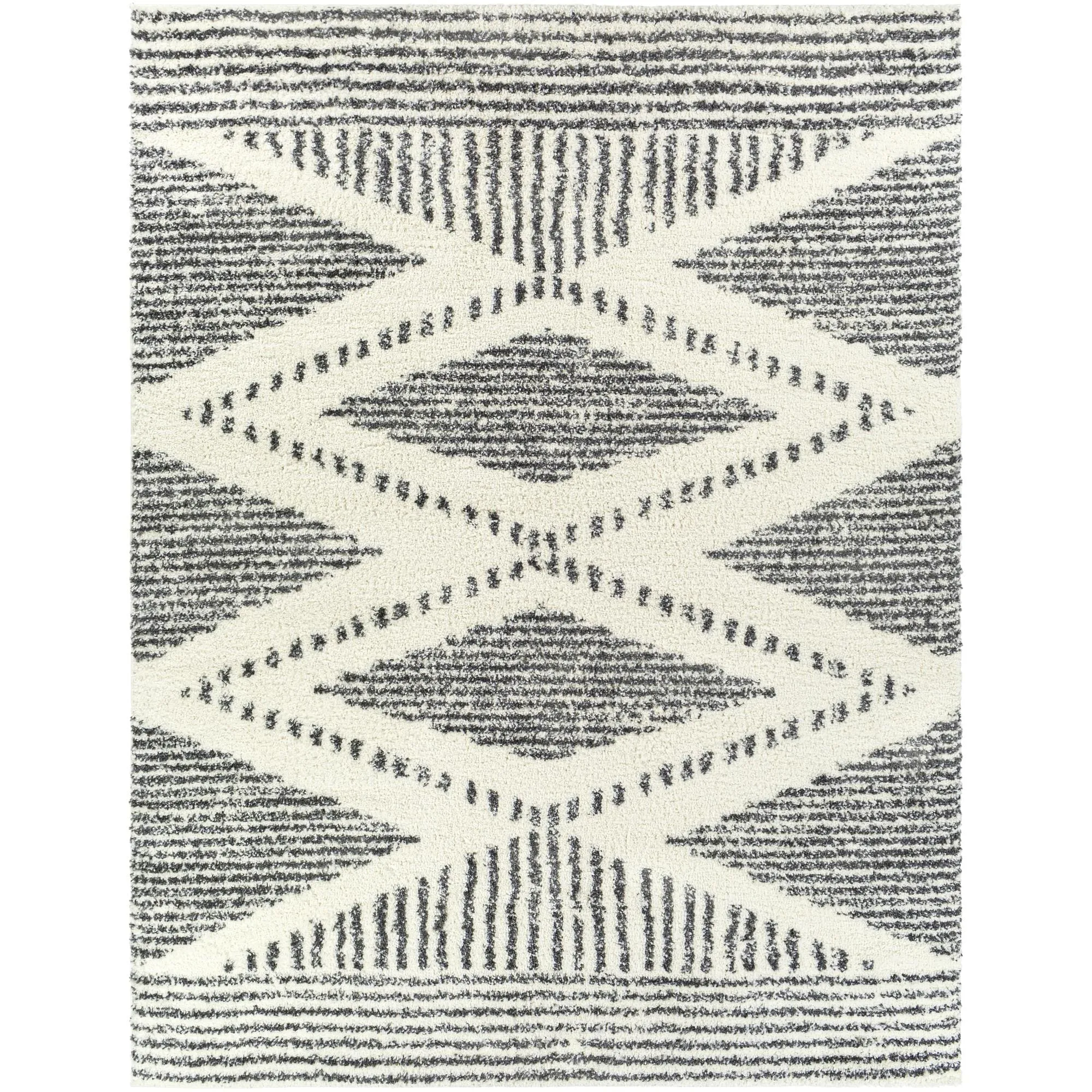 Livabliss Deluxe Shag Moroccan Tribal Area Rug