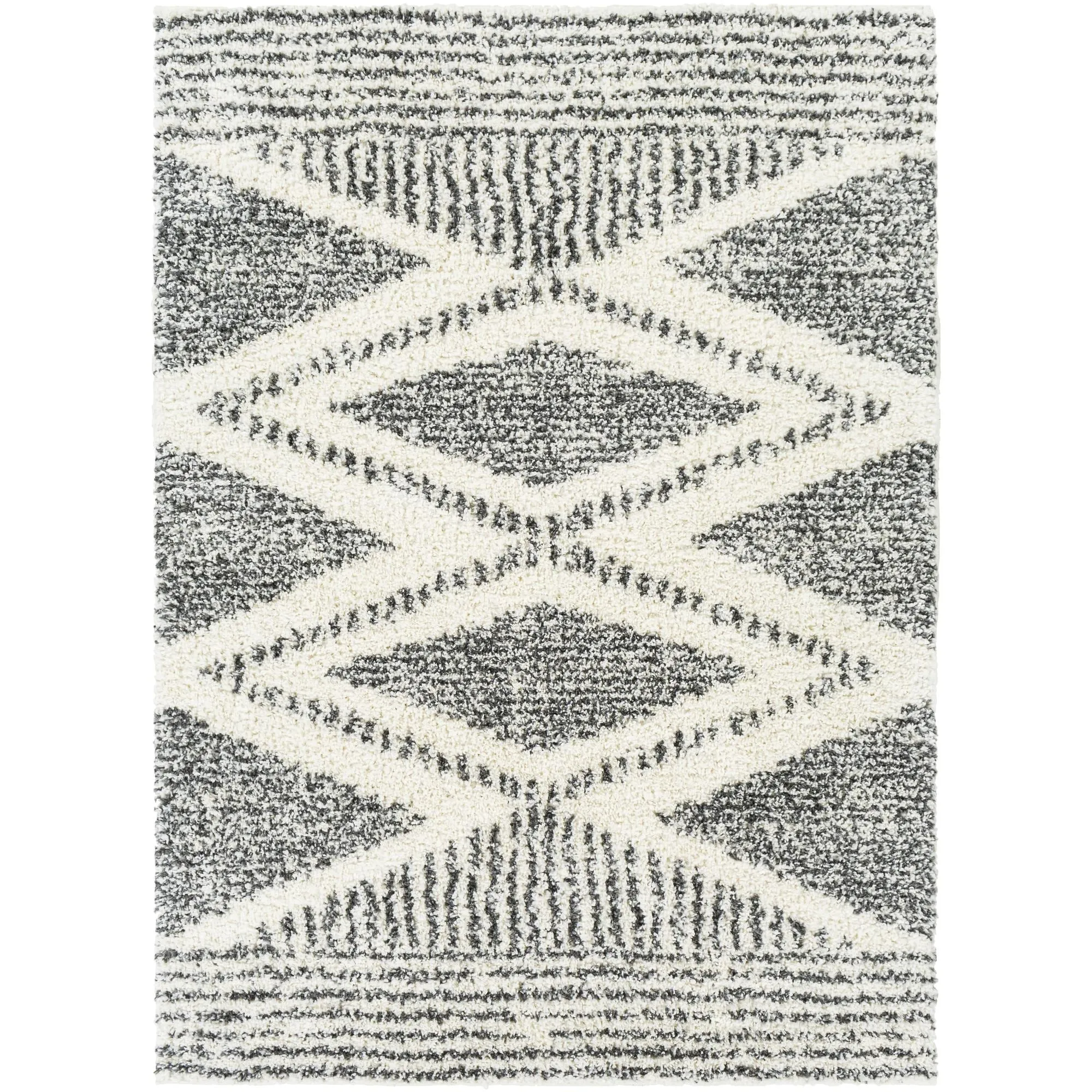 Livabliss Deluxe Shag Moroccan Tribal Area Rug