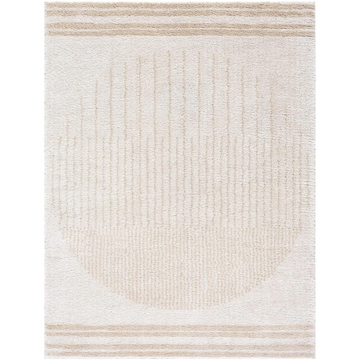 Livabliss Fossay Shag Global Stripe Washable Area Rug