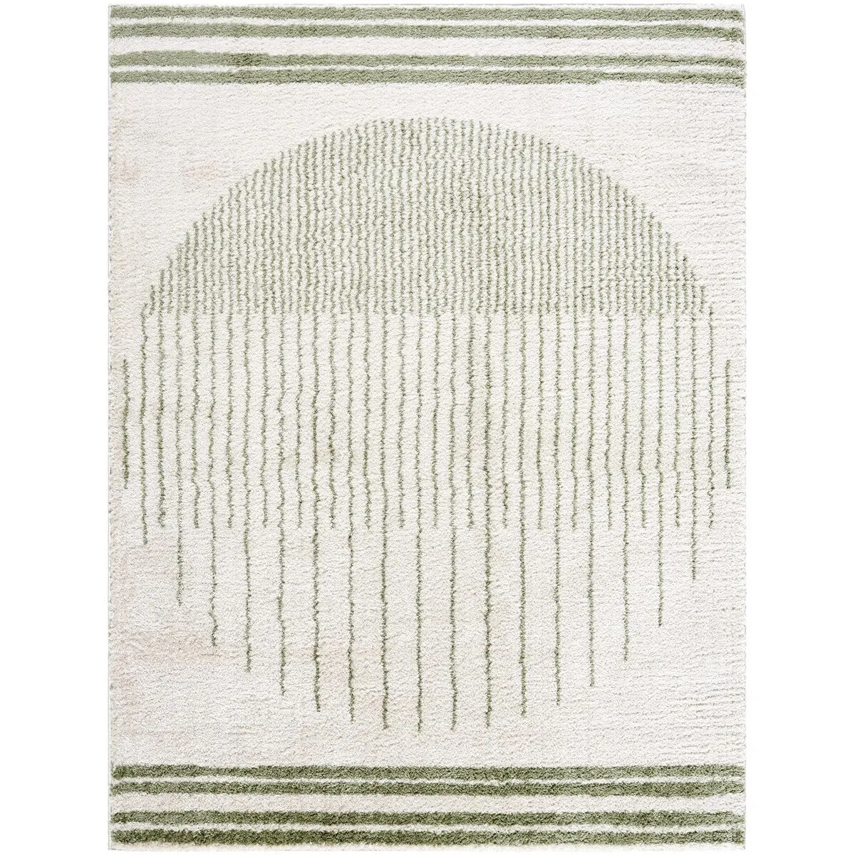 Livabliss Fossay Shag Global Stripe Washable Area Rug