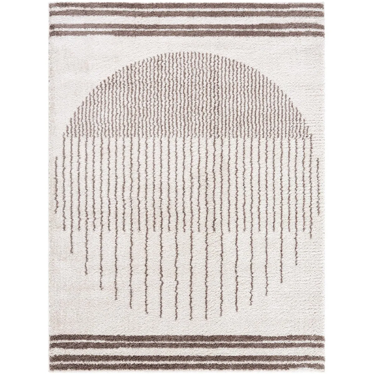 Livabliss Fossay Shag Global Stripe Washable Area Rug