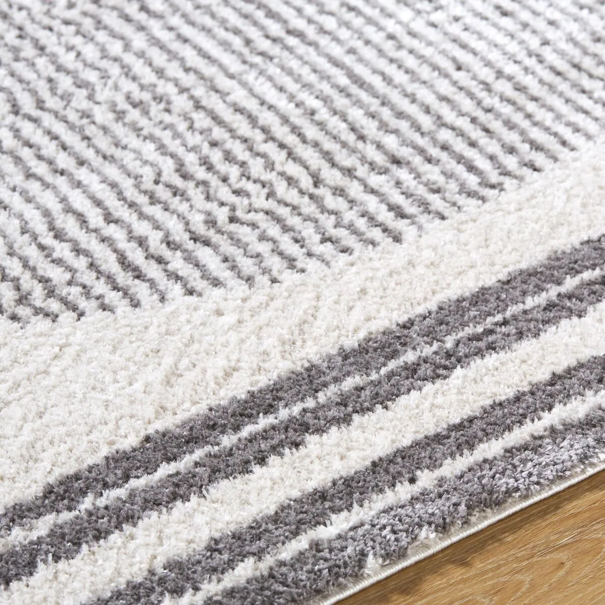 Livabliss Fossay Shag Global Stripe Washable Area Rug
