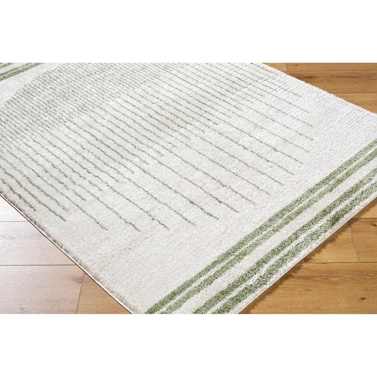 Livabliss Fossay Shag Global Stripe Washable Area Rug