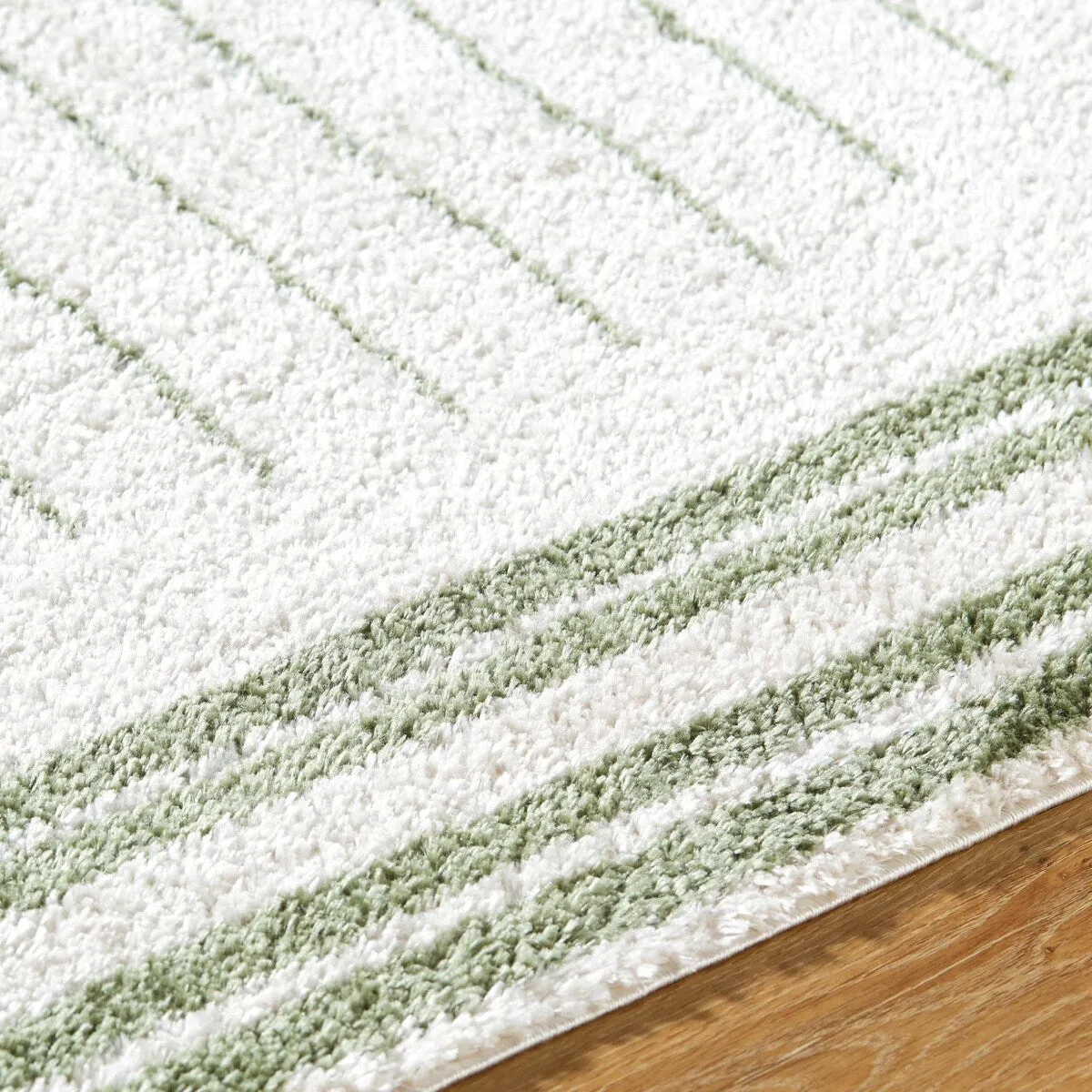Livabliss Fossay Shag Global Stripe Washable Area Rug