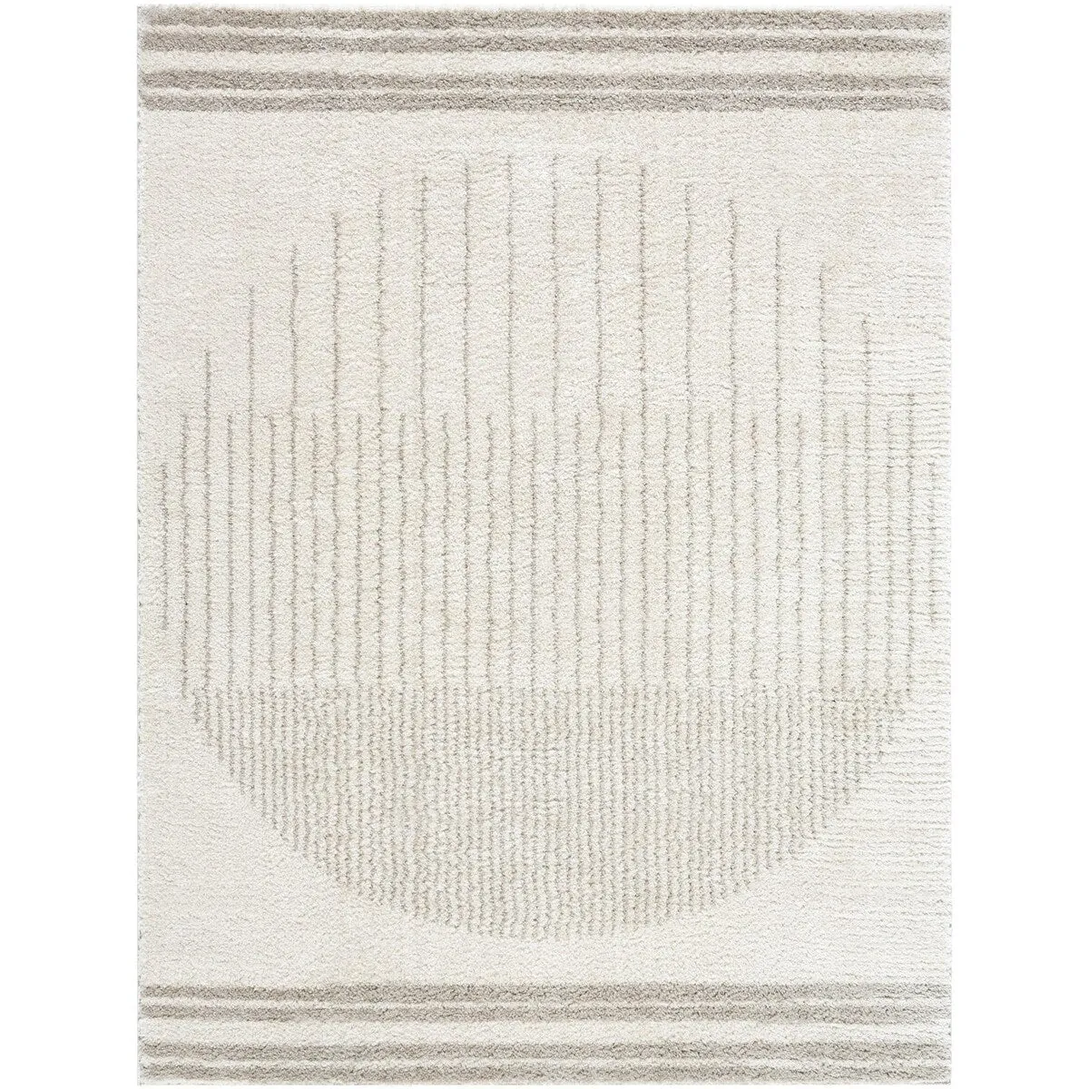 Livabliss Fossay Shag Global Stripe Washable Area Rug