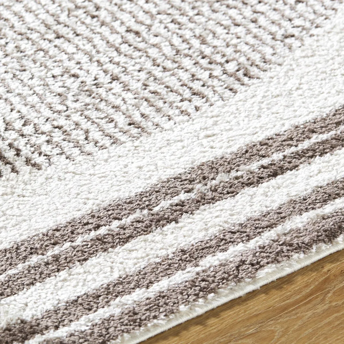 Livabliss Fossay Shag Global Stripe Washable Area Rug