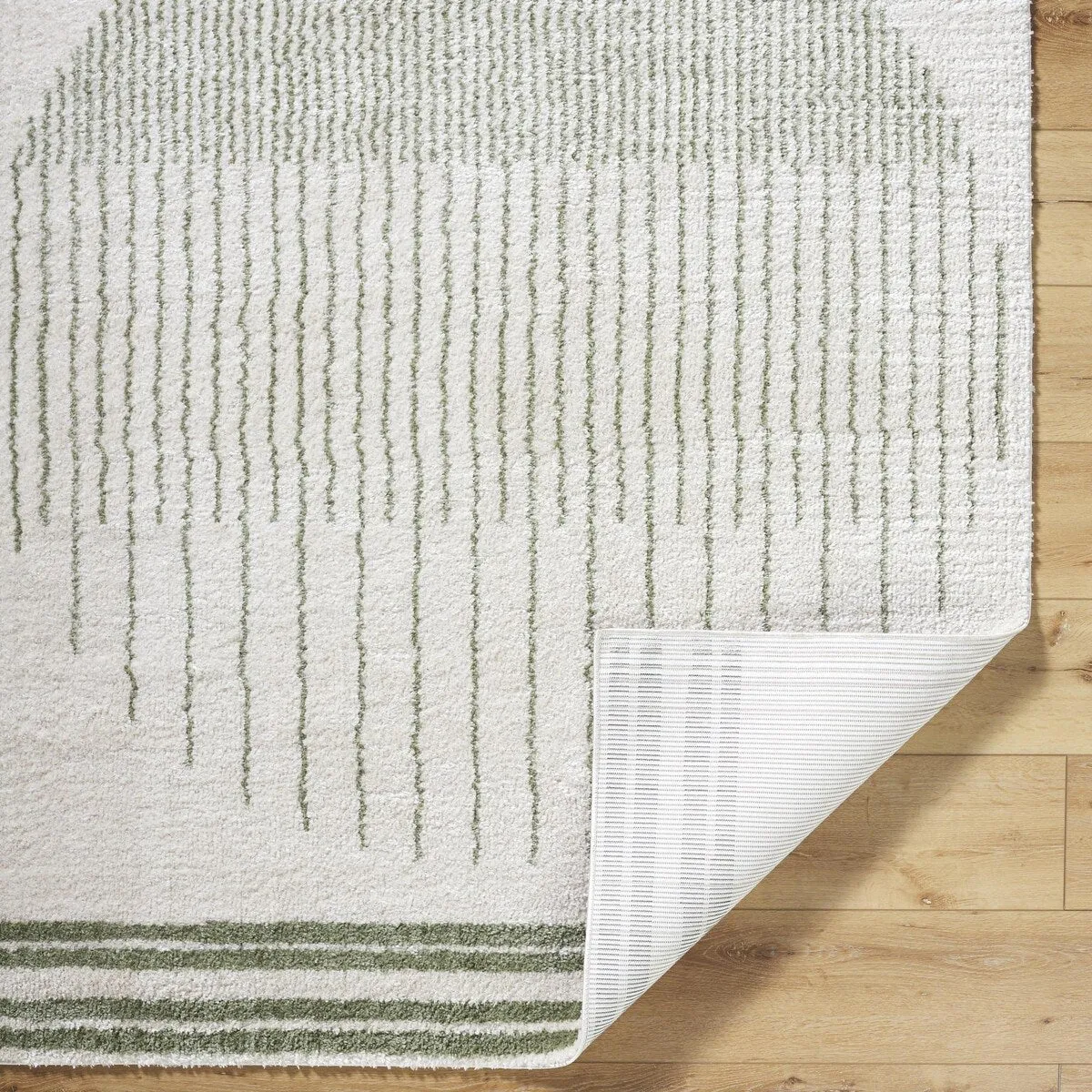 Livabliss Fossay Shag Global Stripe Washable Area Rug