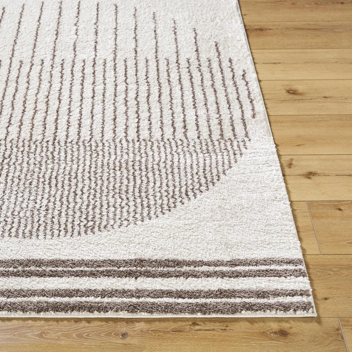 Livabliss Fossay Shag Global Stripe Washable Area Rug