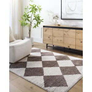 Livabliss Fossay Shag Modern & Contemporary Diamond Washable Area Rug
