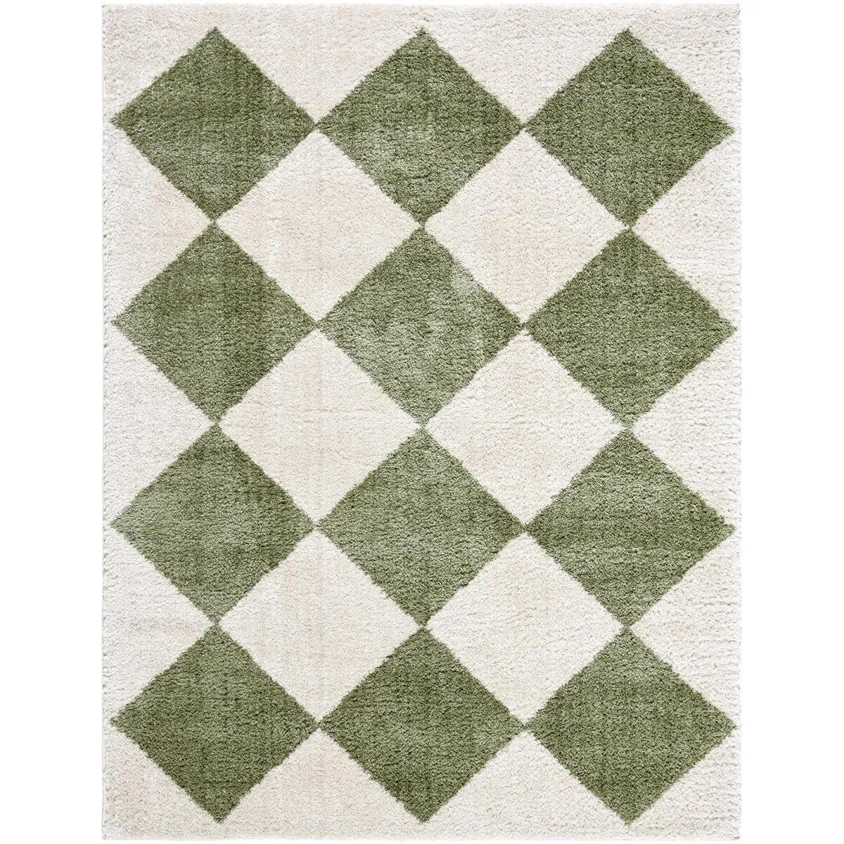 Livabliss Fossay Shag Modern & Contemporary Diamond Washable Area Rug