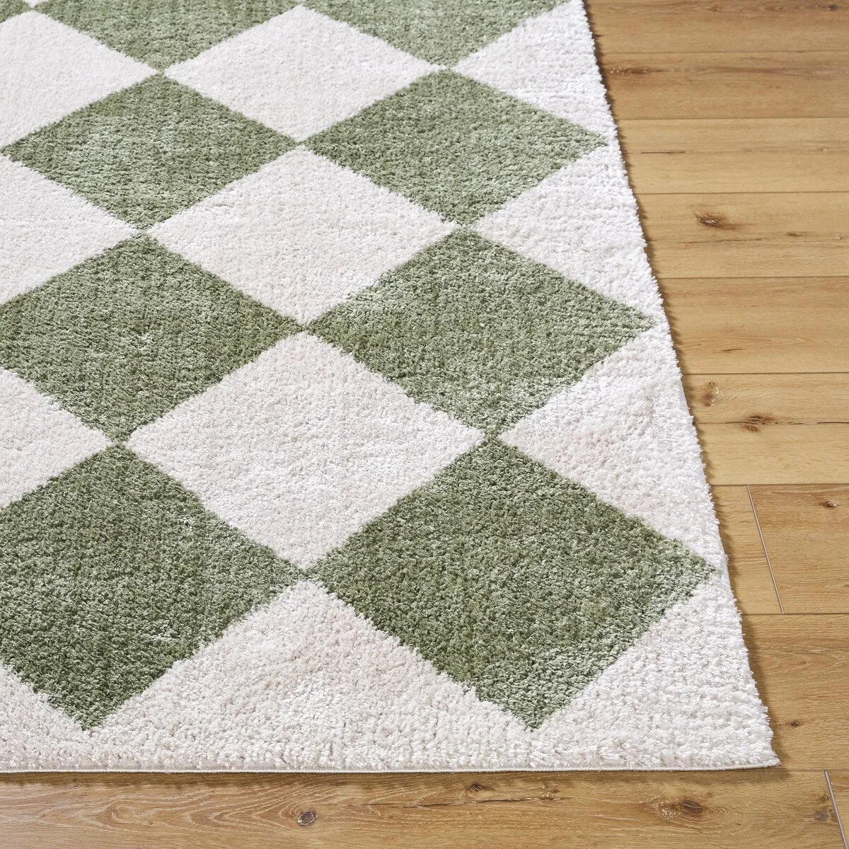 Livabliss Fossay Shag Modern & Contemporary Diamond Washable Area Rug