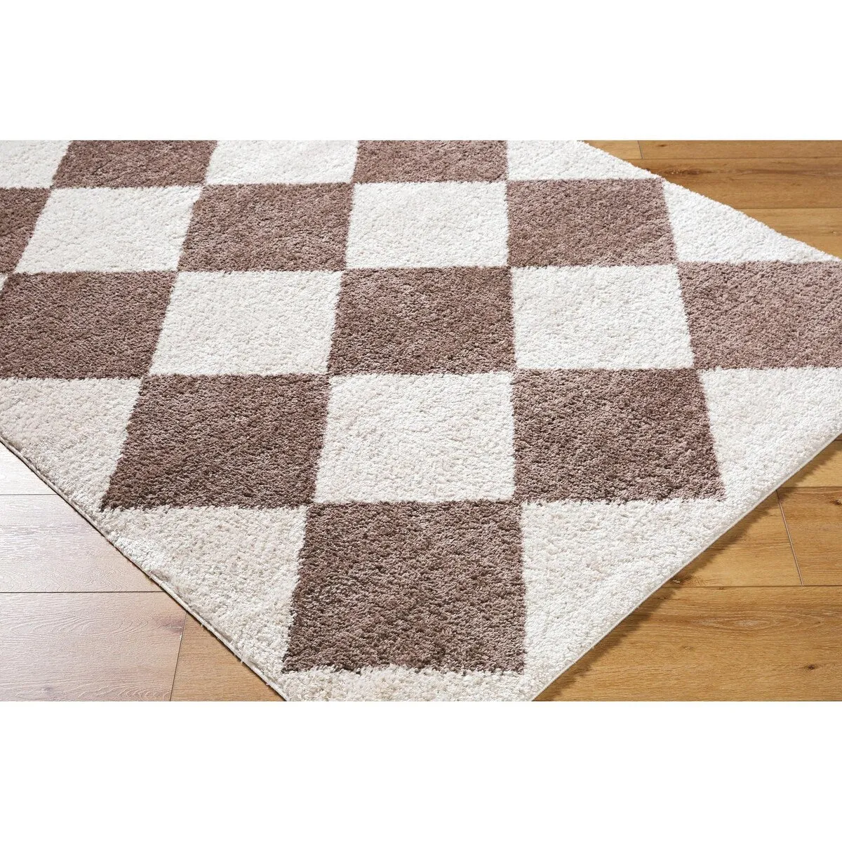 Livabliss Fossay Shag Modern & Contemporary Diamond Washable Area Rug