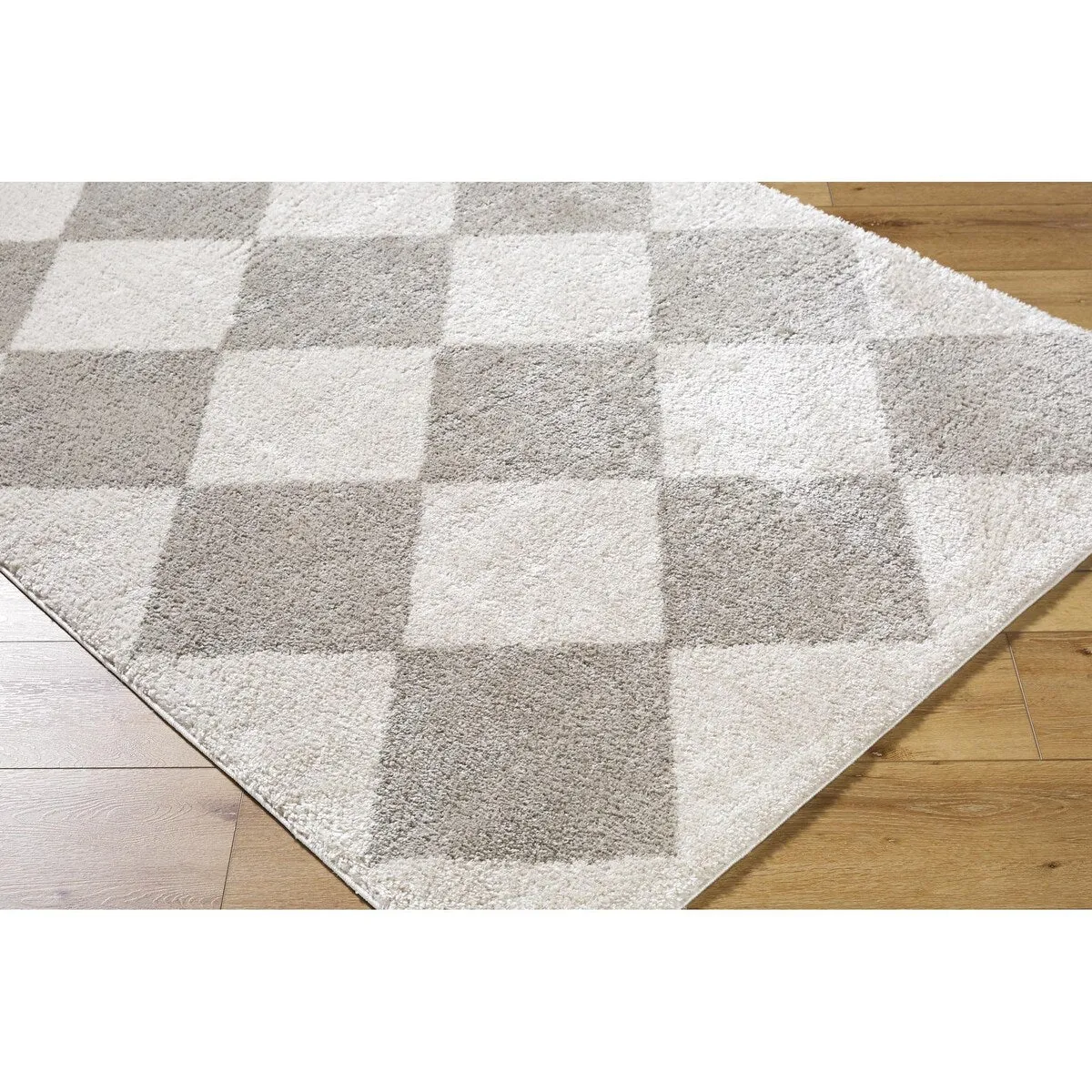 Livabliss Fossay Shag Modern & Contemporary Diamond Washable Area Rug