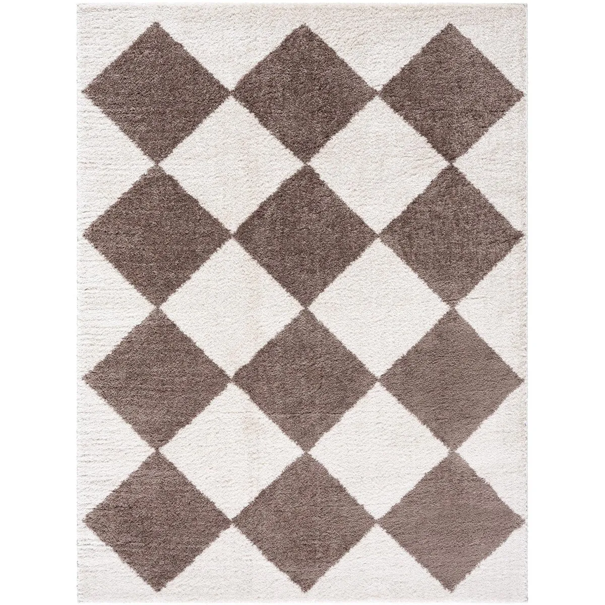 Livabliss Fossay Shag Modern & Contemporary Diamond Washable Area Rug