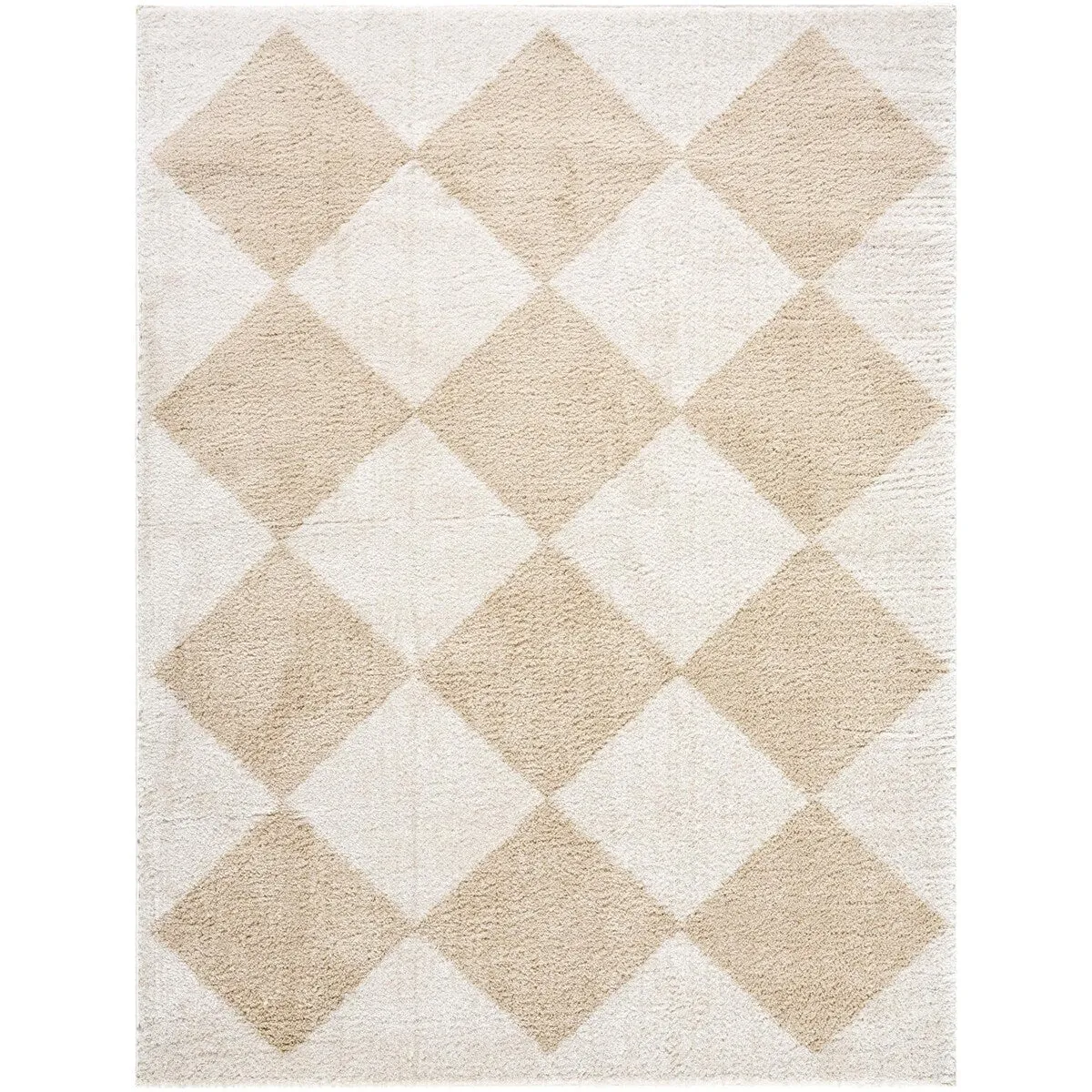Livabliss Fossay Shag Modern & Contemporary Diamond Washable Area Rug