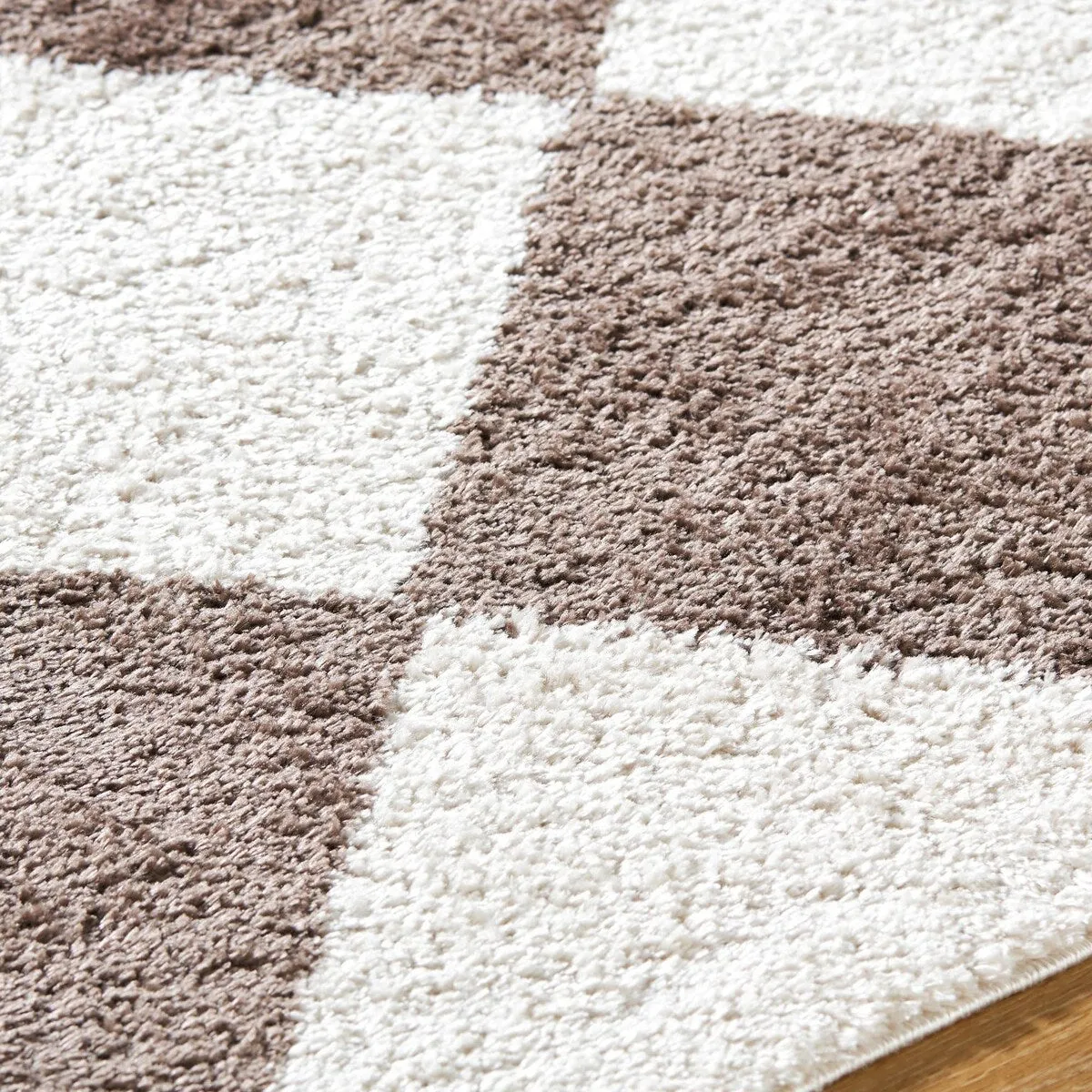 Livabliss Fossay Shag Modern & Contemporary Diamond Washable Area Rug