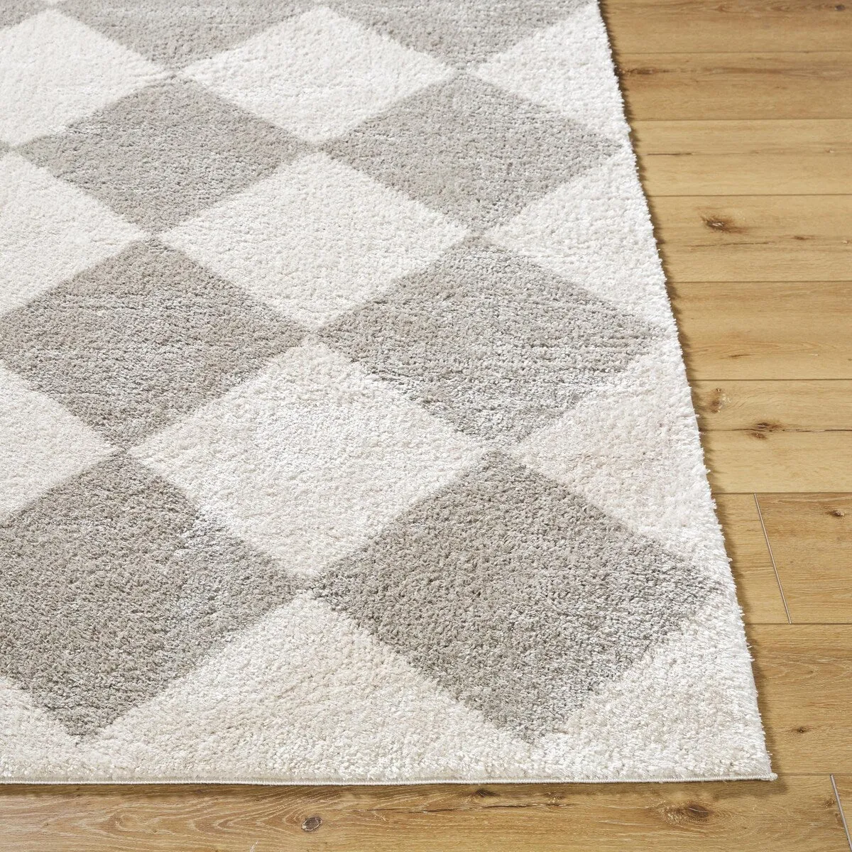 Livabliss Fossay Shag Modern & Contemporary Diamond Washable Area Rug