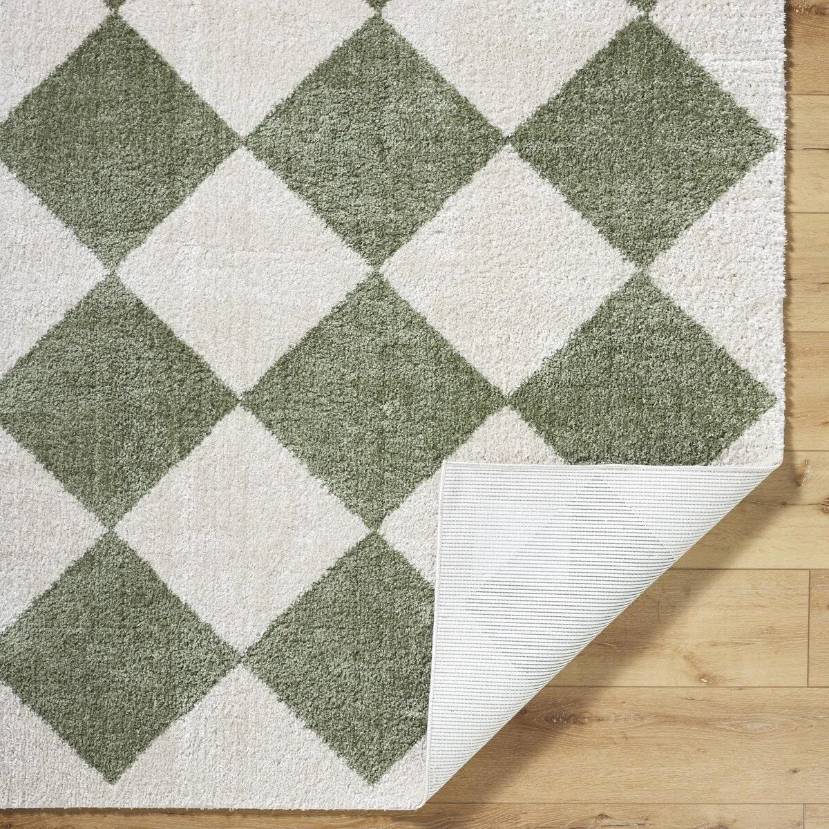 Livabliss Fossay Shag Modern & Contemporary Diamond Washable Area Rug
