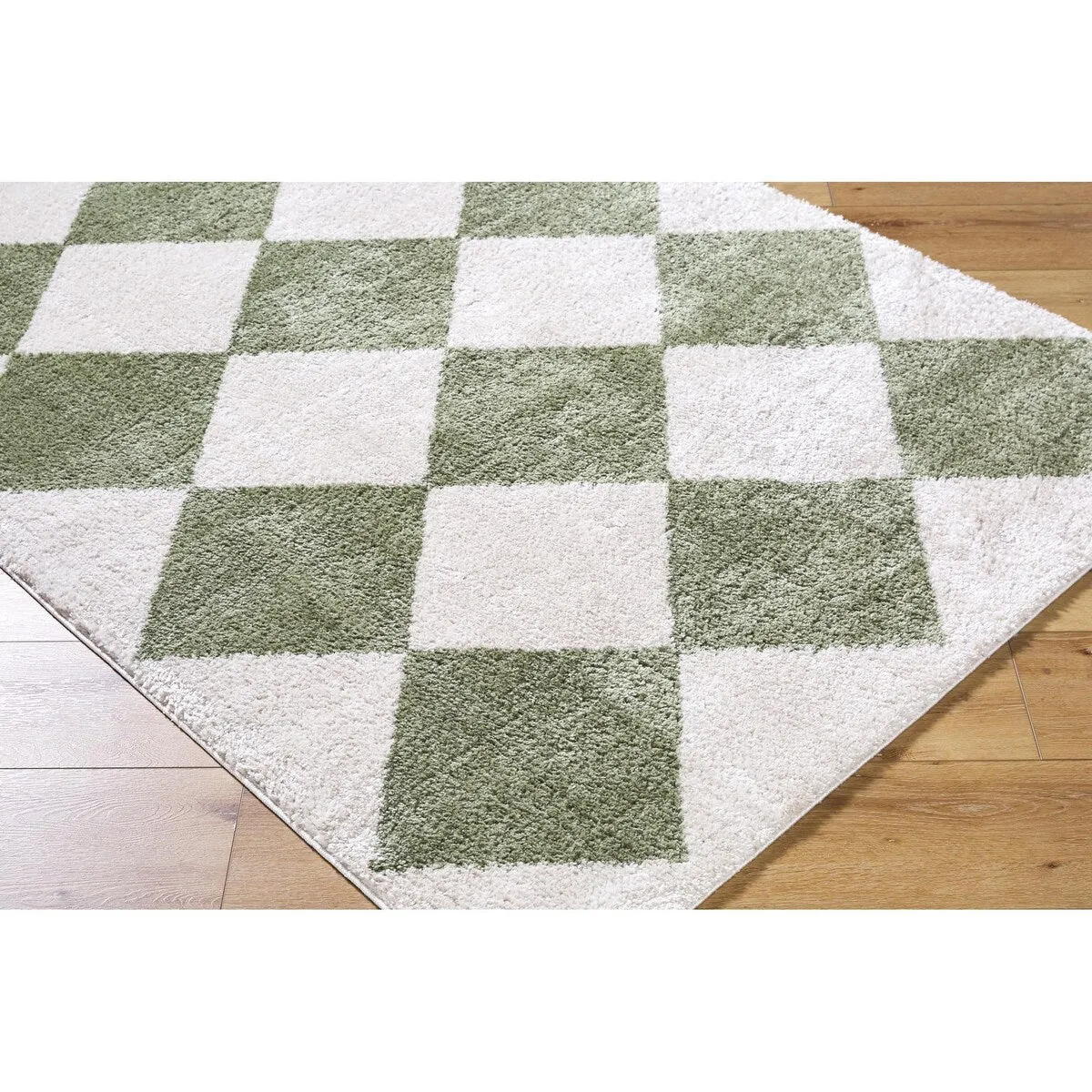 Livabliss Fossay Shag Modern & Contemporary Diamond Washable Area Rug