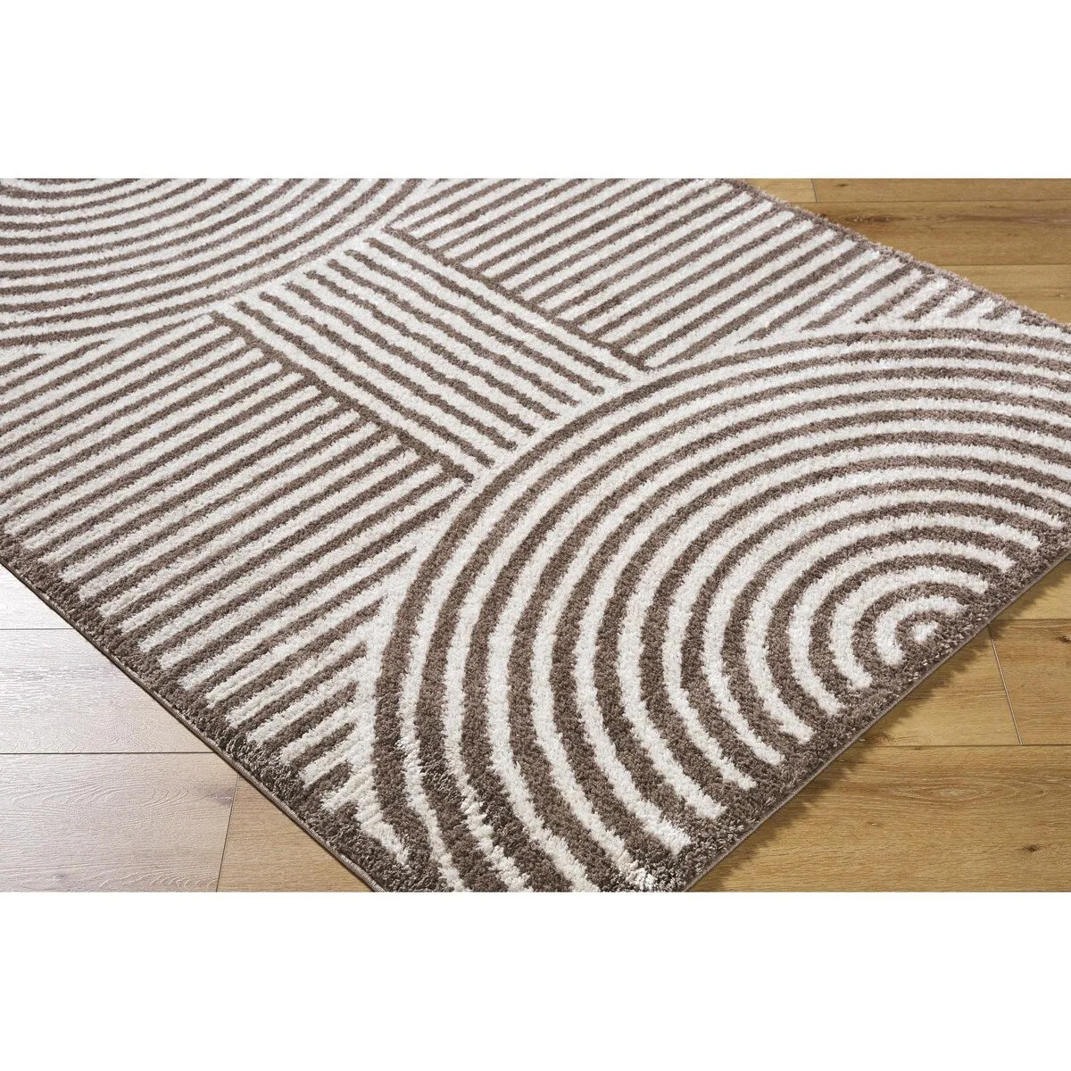 Livabliss Fossay Shag Modern & Contemporary Stripe Washable Area Rug