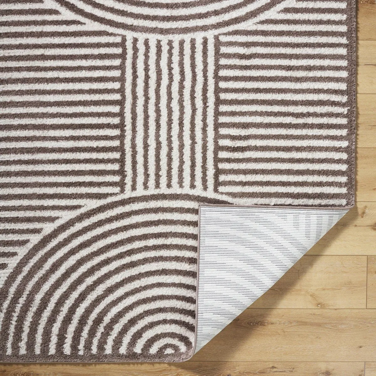 Livabliss Fossay Shag Modern & Contemporary Stripe Washable Area Rug