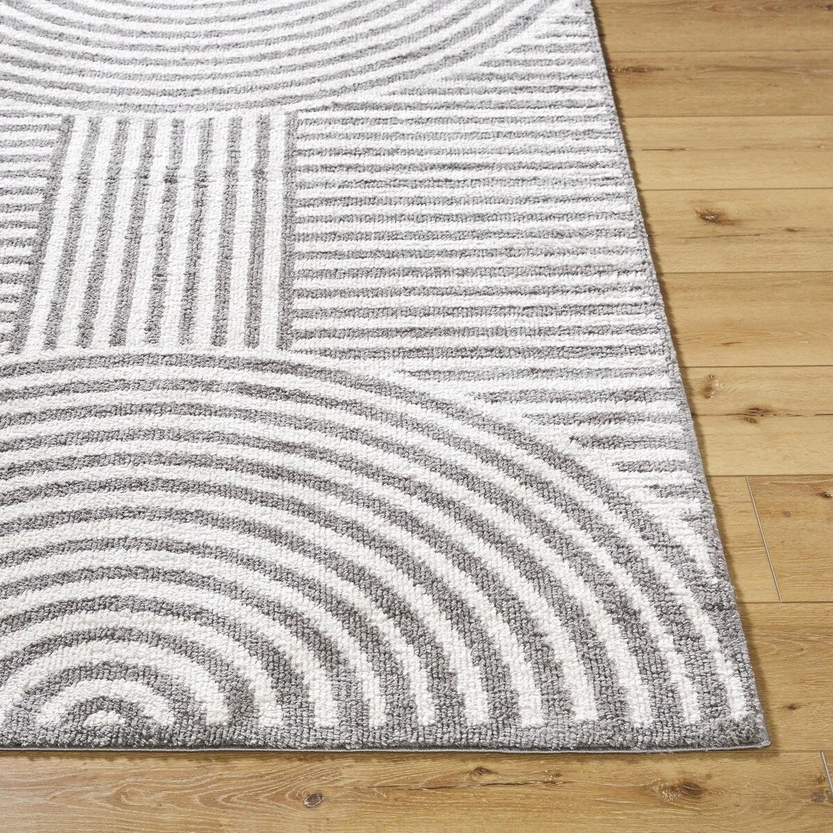 Livabliss Fossay Shag Modern & Contemporary Stripe Washable Area Rug