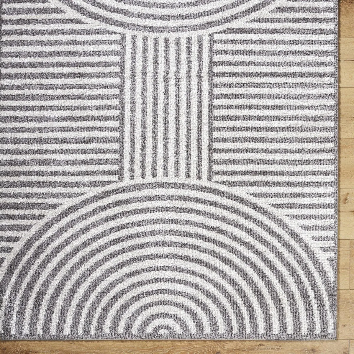 Livabliss Fossay Shag Modern & Contemporary Stripe Washable Area Rug