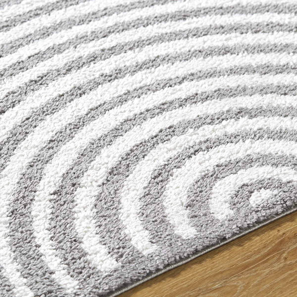 Livabliss Fossay Shag Modern & Contemporary Stripe Washable Area Rug