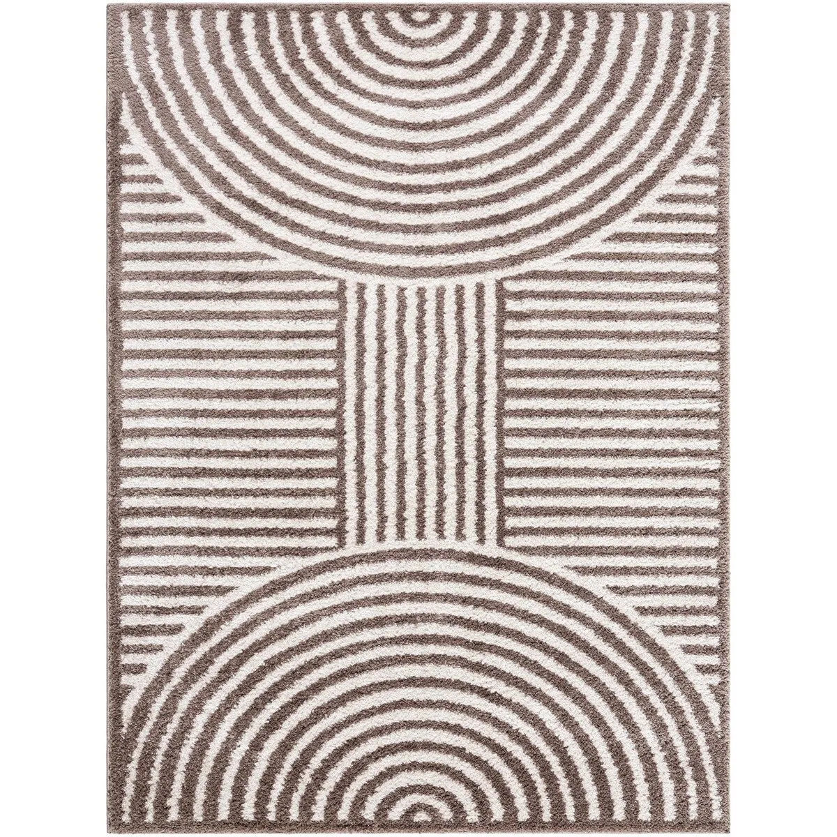 Livabliss Fossay Shag Modern & Contemporary Stripe Washable Area Rug